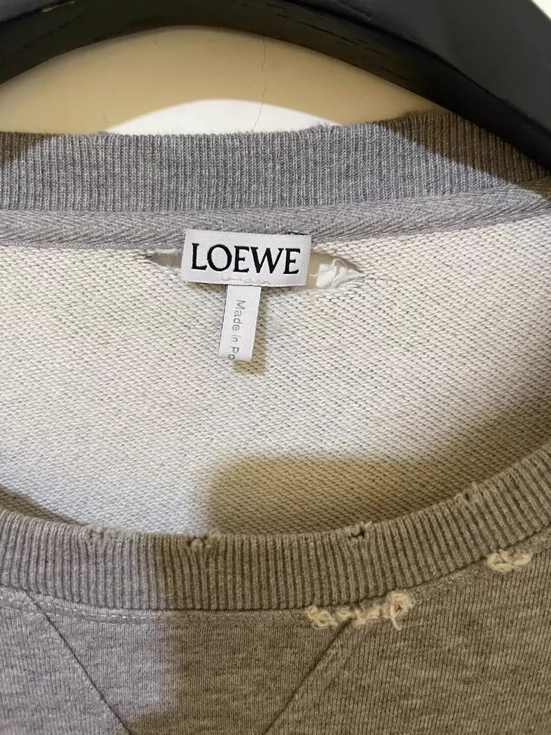 Loewe Loewe Embroidered ripped grey sweatshirt 2503-Nextarrow Size US M / EU 48-50 / 2 - 4 Thumbnail