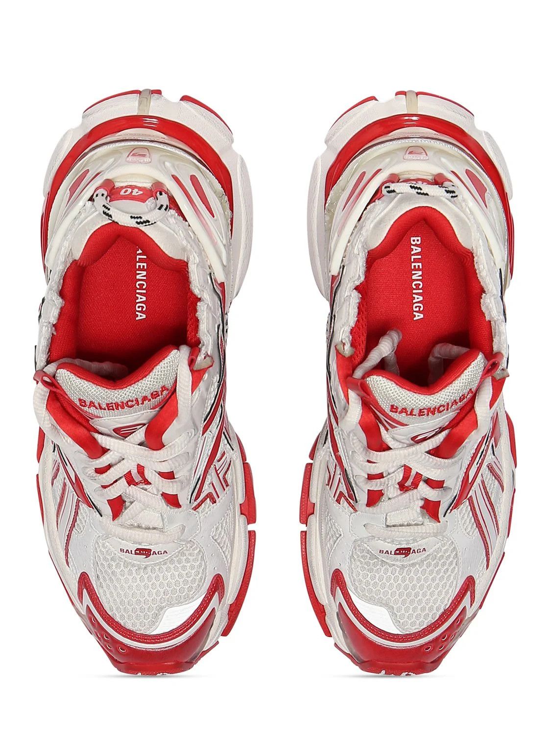 Balenciaga oc11z10724 Runner Sneaker in Red/White Size US 7 / EU 40 - 5 Thumbnail
