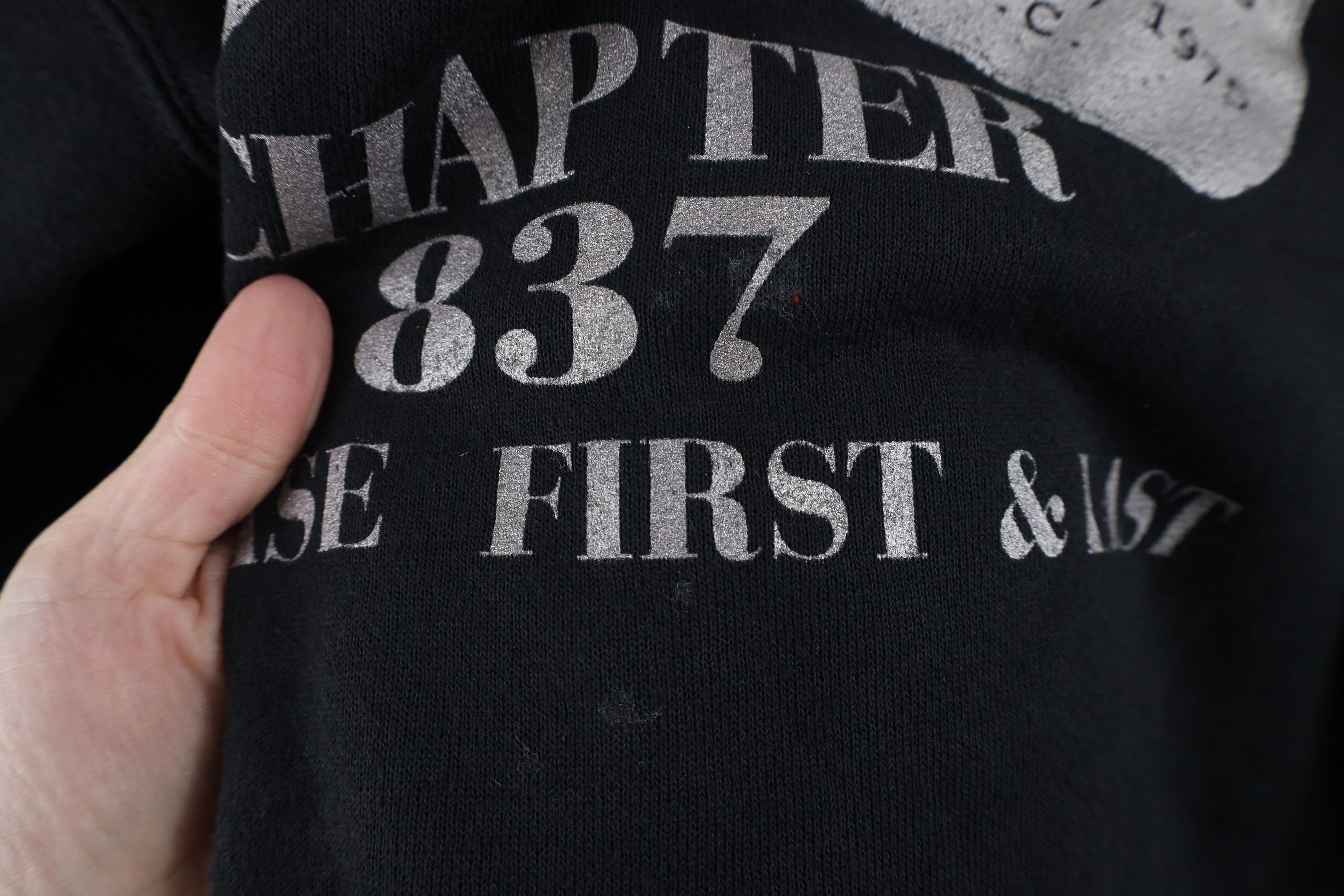 Vintage Vintage 90s Veterans of America Chapter 837 Sweatshirt Black Size US XXL / EU 58 / 5 - 9 Thumbnail