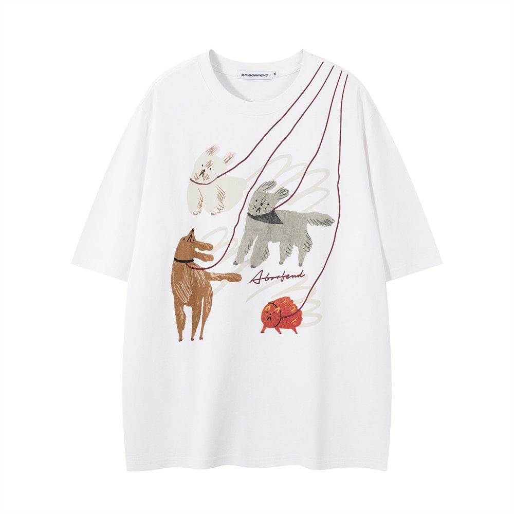 Japanese Brand × Vintage Boys' hip-hop trendy fun abstract animal print T-shirt Size US M / EU 48-50 / 2 - 1 Thumbnail