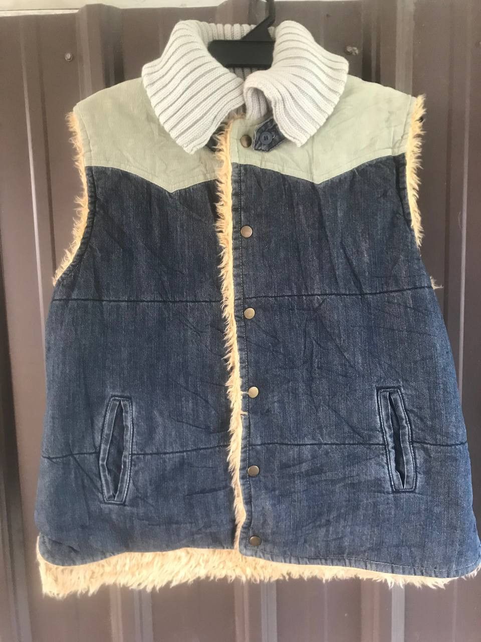 Japanese Brand Eternal Union Made Sherpa Indigo Vest Size US M / EU 48-50 / 2 - 1 Thumbnail