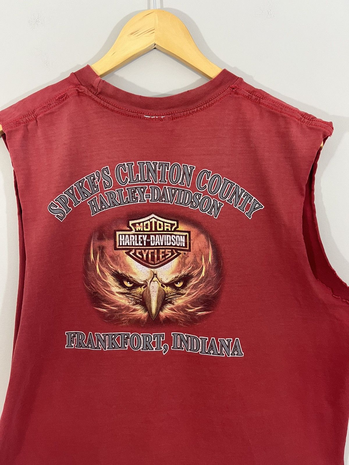 Harley Davidson Sun Faded Harley Davidson Thrashed Perfect Cut Off Size US L / EU 52-54 / 3 - 2 Thumbnail