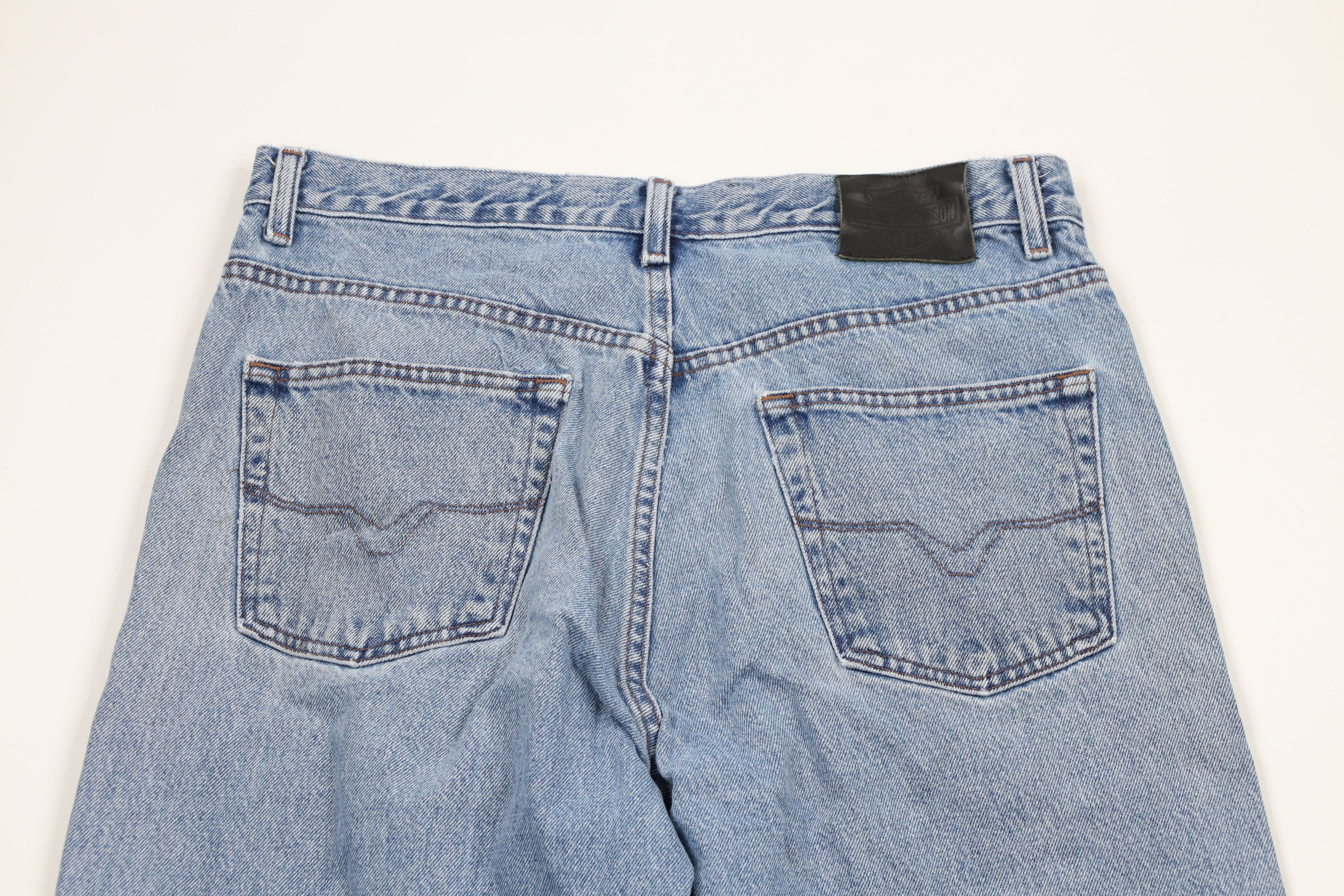 Harley Davidson × Vintage Vintage 90s Harley Davidson Relaxed Fit Denim Jeans Blue Size US 34 / EU 50 - 10 Thumbnail