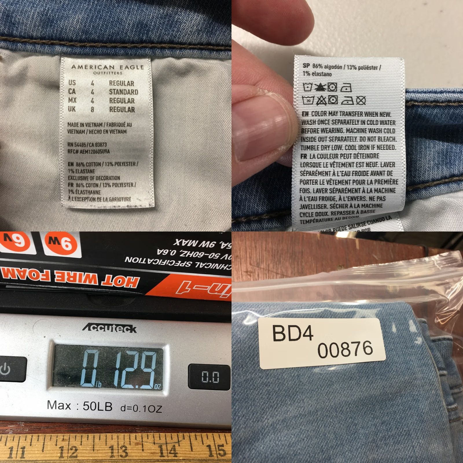 American Eagle Outfitters American Eagle Outfitters Jeans Womens 4 (Actual 30X27) Blue Denim Stretch Zip Fly Skinny 5-Pocket Design Boys? Size 27" / US 4 / IT 40 - 10 Thumbnail
