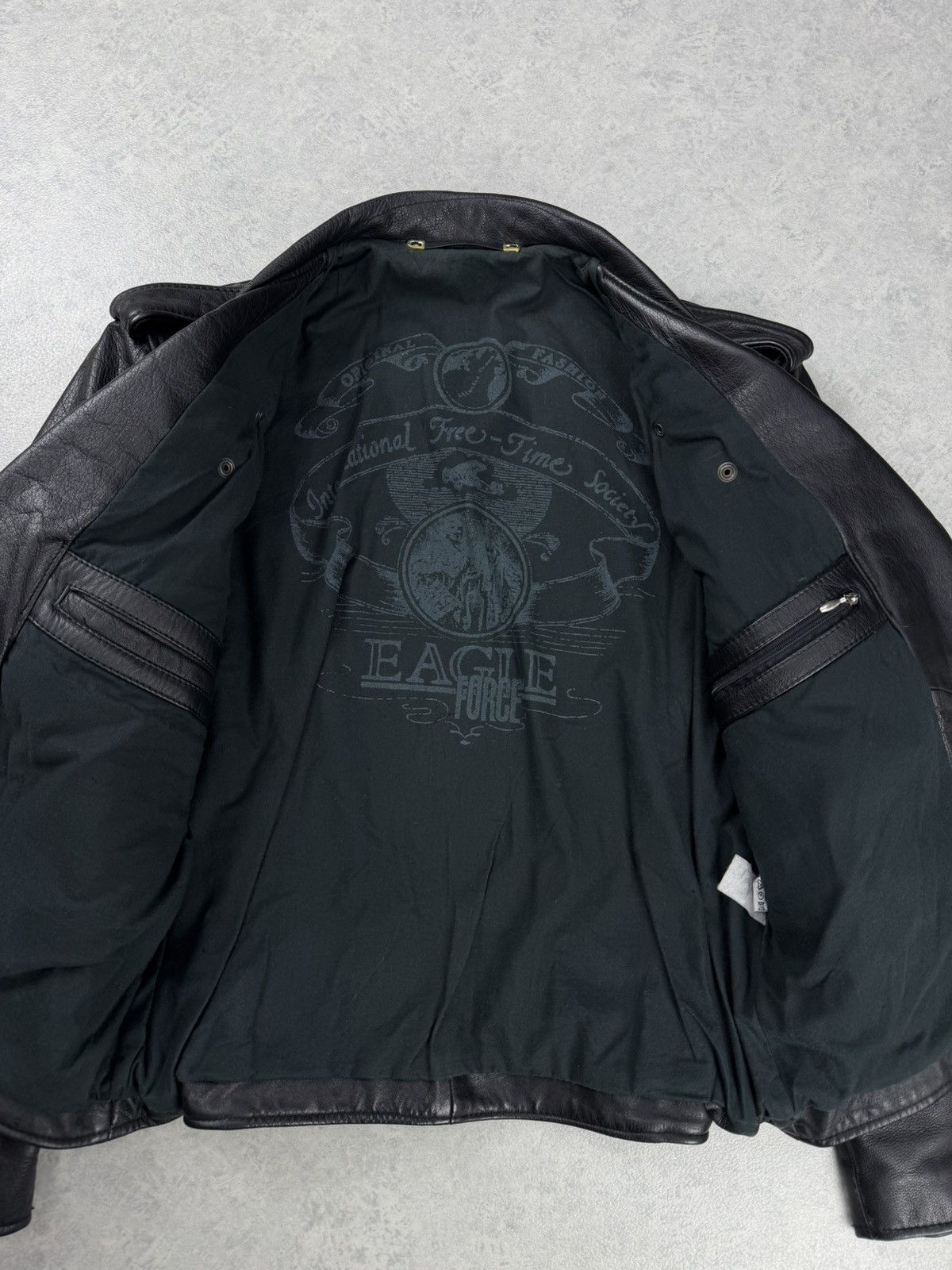 Genuine Leather Vintage Eagle Force Leather Motorcycle Biker Jacket Black Size US M / EU 48-50 / 2 - 8 Thumbnail