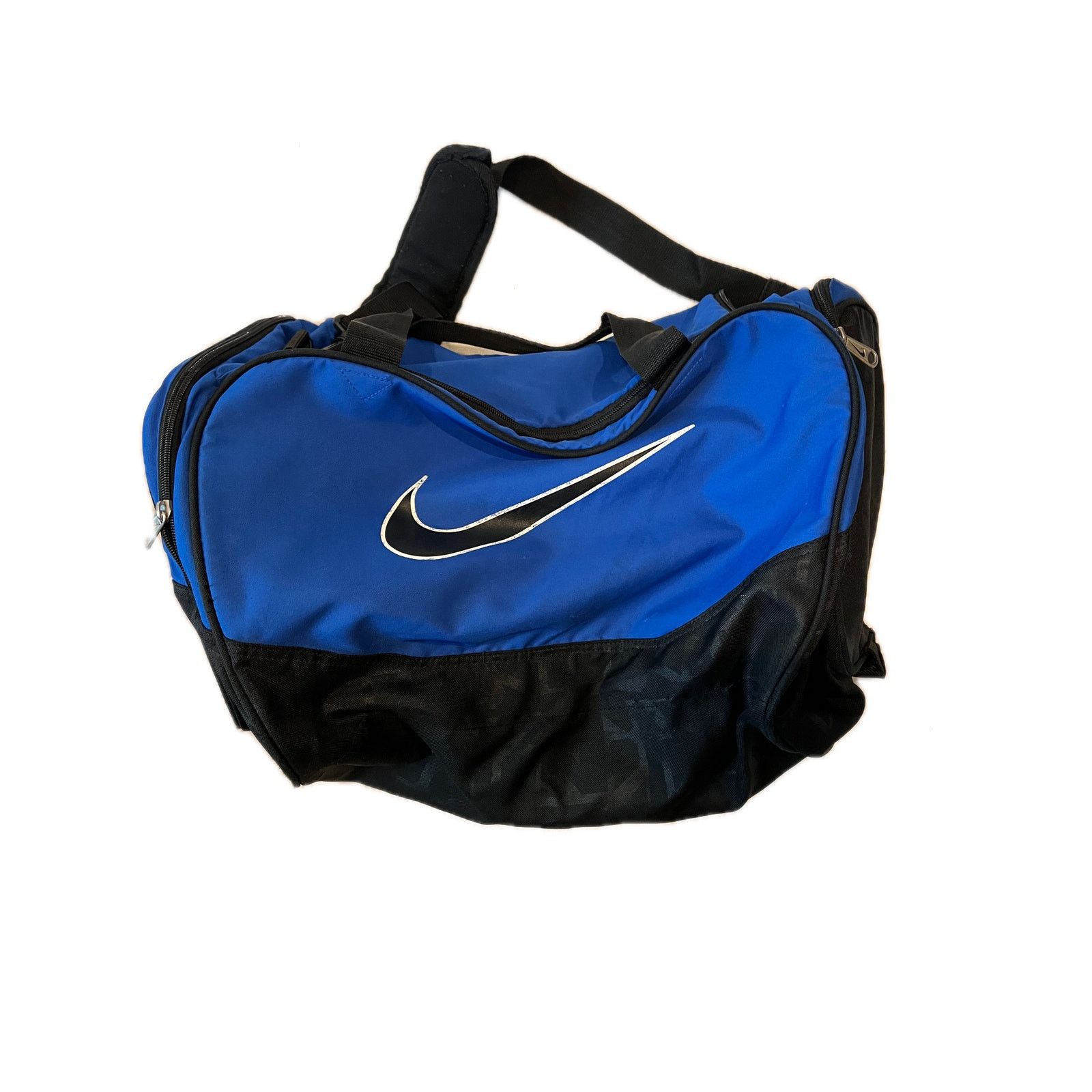 Nike Vintage Nike Blue Black Gym Duffel Bag 18x10x10 Size ONE SIZE - 1 Thumbnail