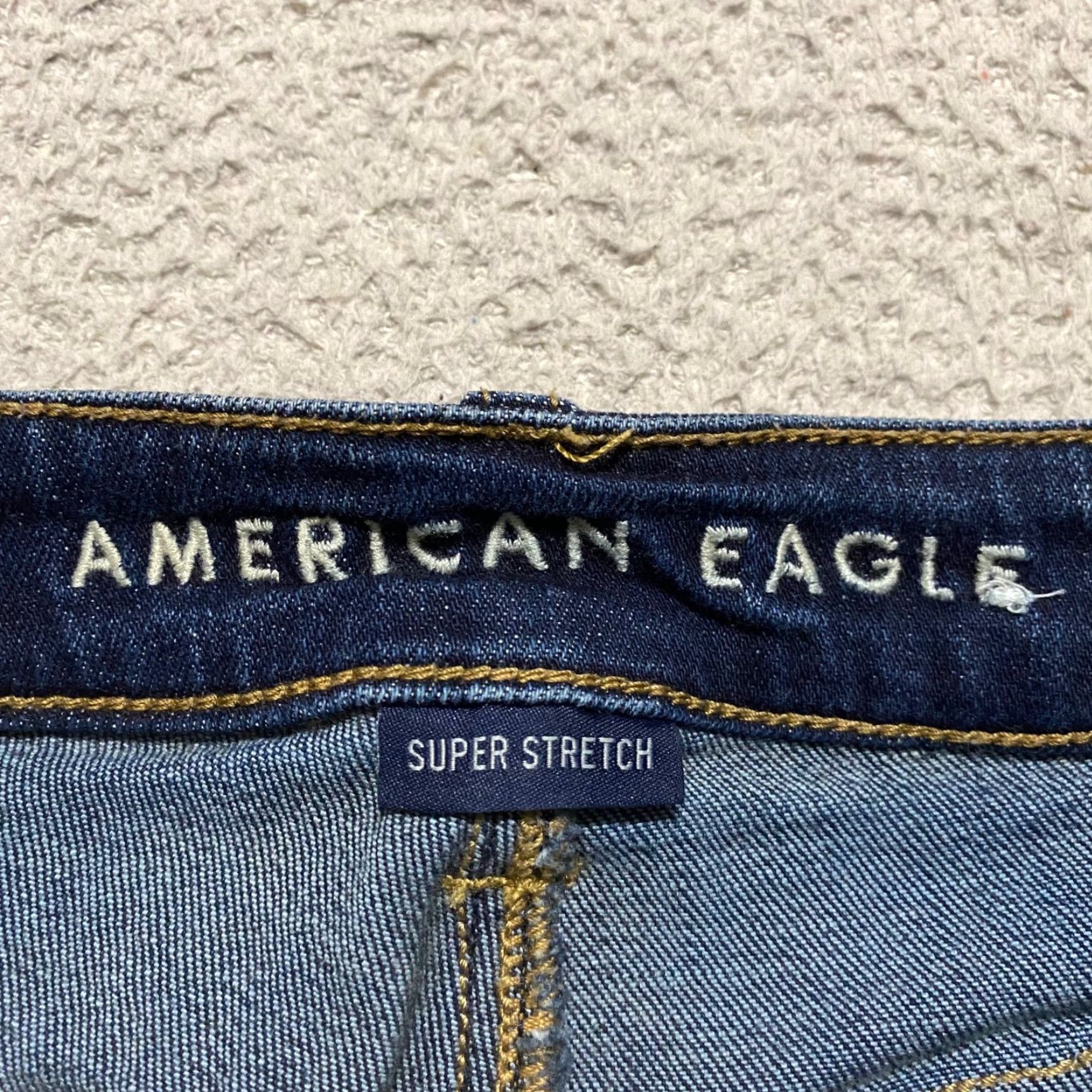 American Eagle Outfitters American Eagle Outfitters Womens 4 Jeans Shorts Blue Denim Distressed Dark Wash High Rise Stretch 5-Pocket Design Solid Color Casual Summer Size 27" / US 4 / IT 40 - 3 Thumbnail