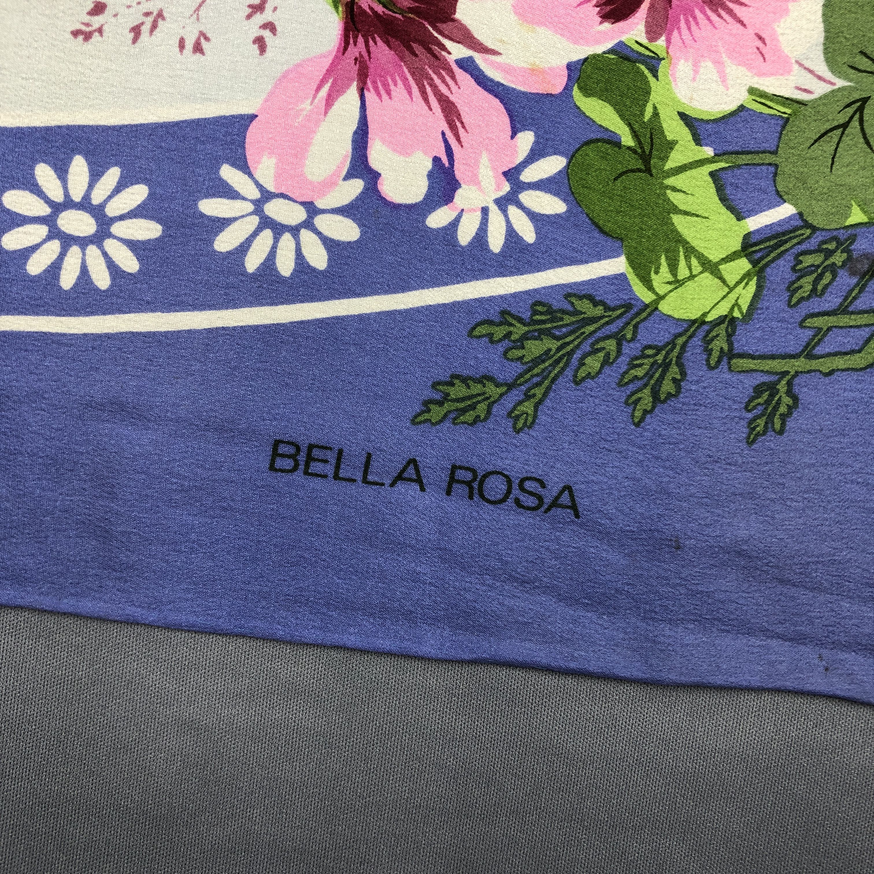 Japanese Brand Vintage Bella Rosa SILK Scarf Twill Stole Wraps Scarves Size ONE SIZE - 4 Thumbnail