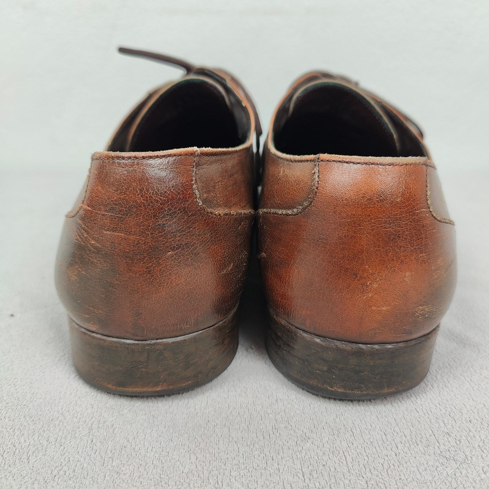 Salvatore Ferragamo Salvatore Ferragamo Oxfords Mens 11 D Brown Leather Lace Up Size US 11 / EU 44 - 6 Thumbnail