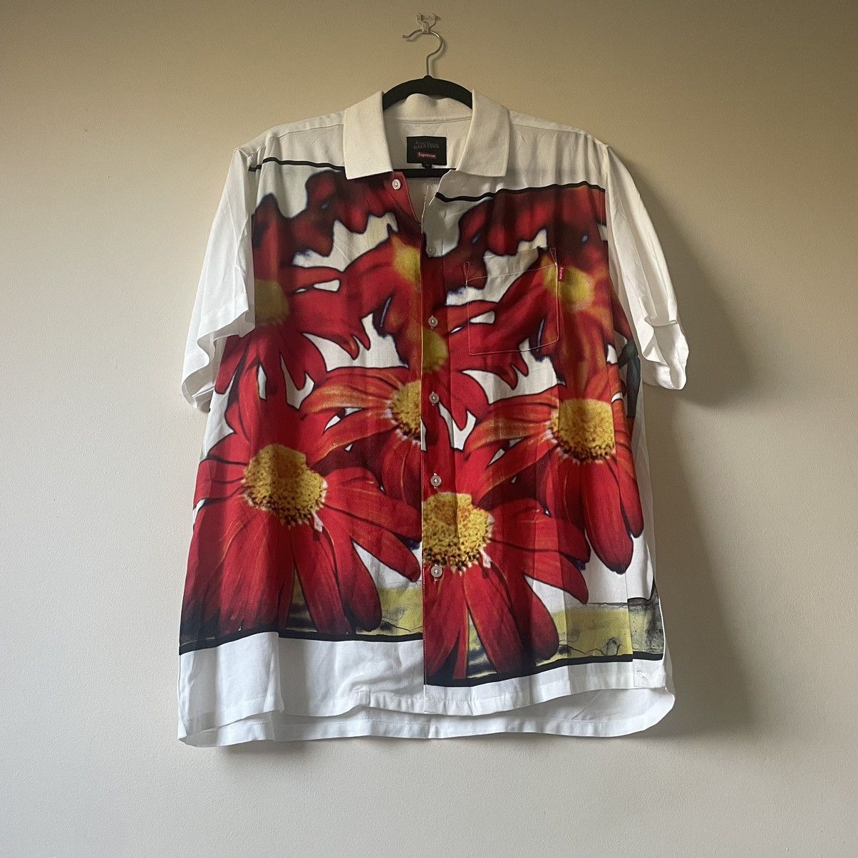 Supreme Supreme X Jean Paul Gaultier White Flower Rayon Shirt | Grailed