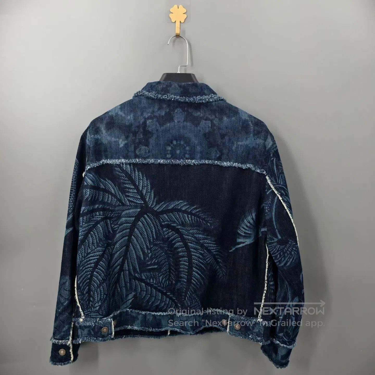 Dior Dior Distressed Fringe Jungle Print Denim Jacket. Size US XXS / EU 40 - 2 Thumbnail