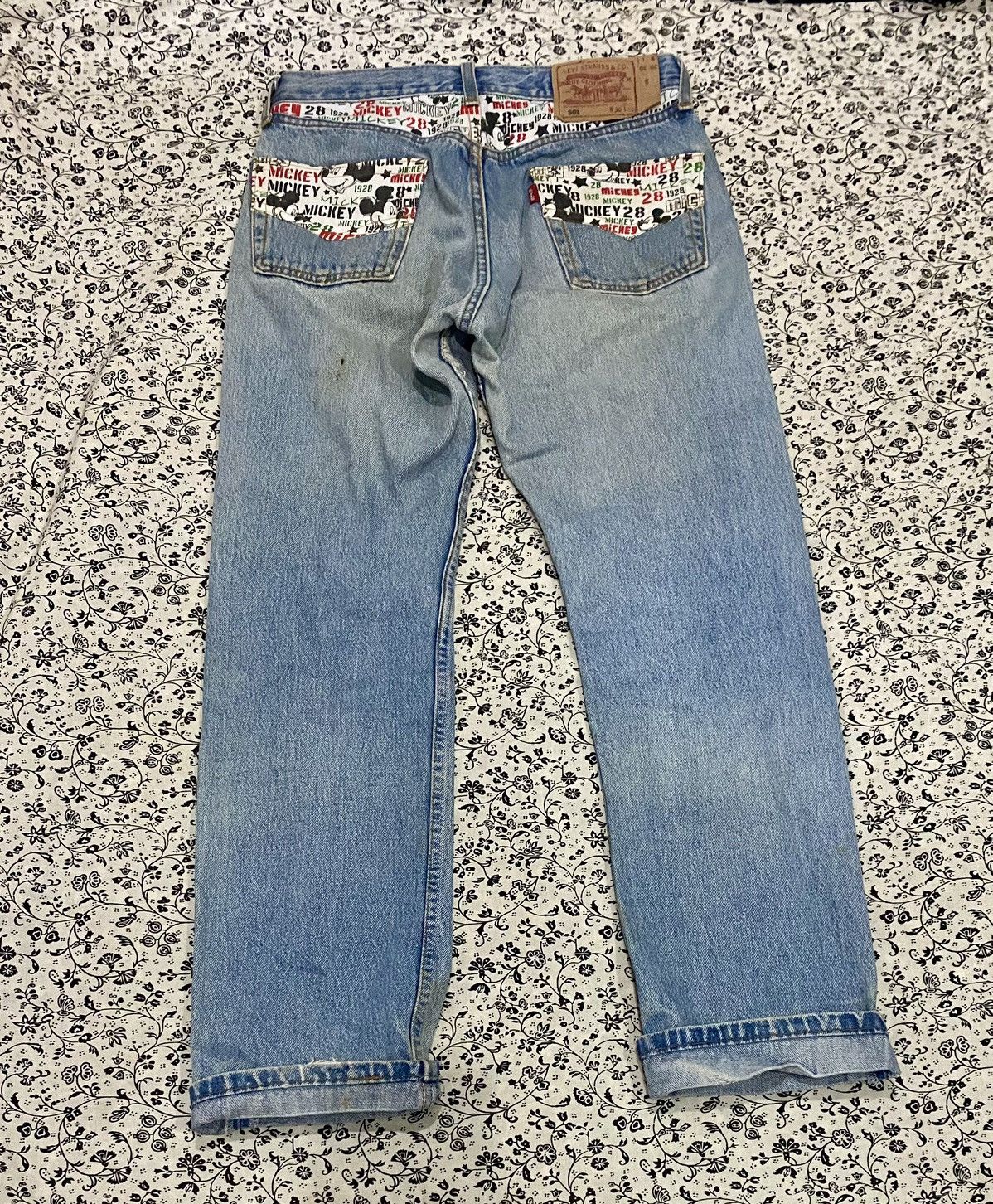 Levi's × Mickey Mouse × Vintage vtg 90’s levis 501 x mickey mouse Size US 30 / EU 46 - 2 Thumbnail