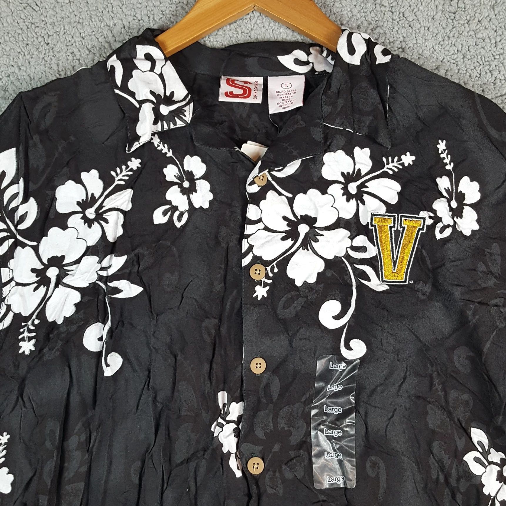 Vintage VINTAGE Vanderbilt Commodores Floral Hawaiian Shirt Men's L Beach Island Camp Shirt Size US L / EU 52-54 / 3 - 2 Thumbnail