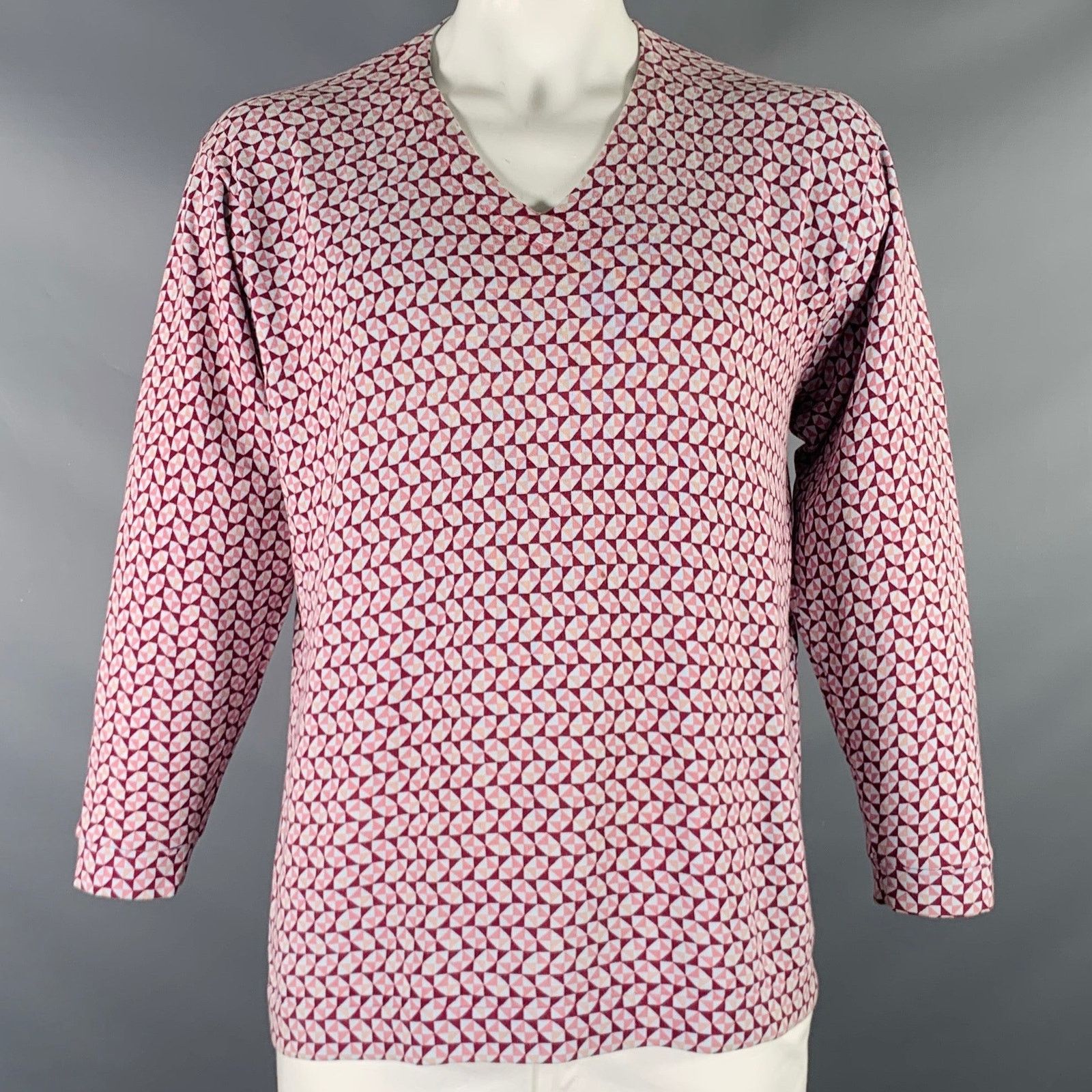 Paul Smith Size XXL Light Blue Multi Color Geometric Cotton Pullover Size US XXL / EU 58 / 5 - 1 Thumbnail