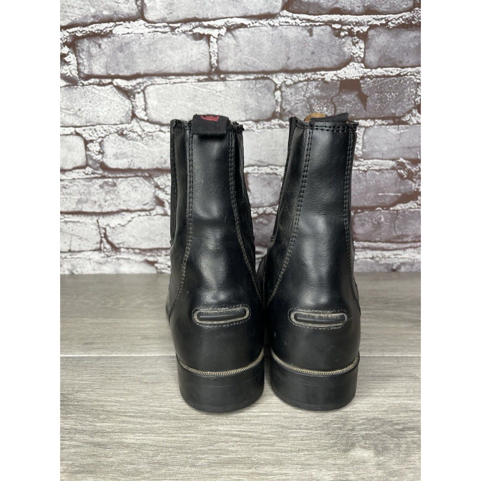Justin Justin Black Leather Front Zip Jodhpur Cap Toe Boots Women S Size US 7 / IT 37 - 4 Thumbnail