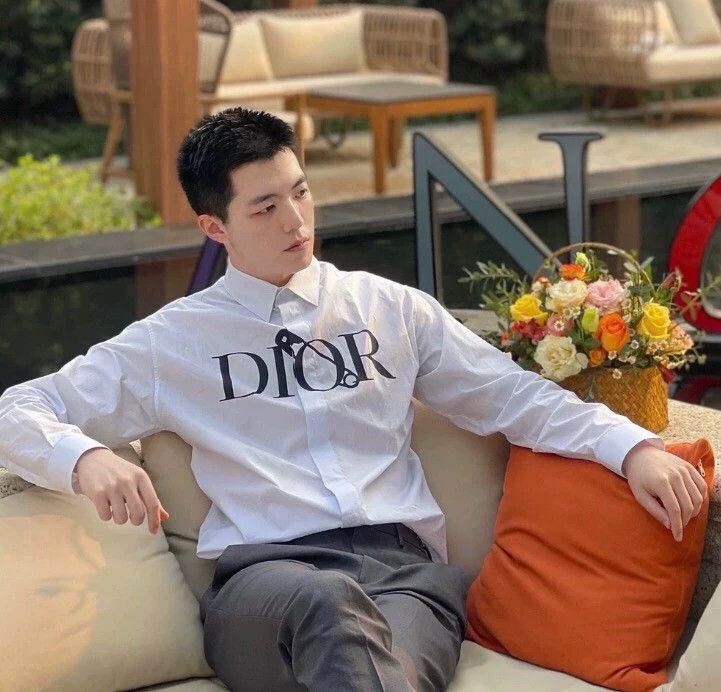 Dior Dior White logo letter print cotton lapel long-sleeved shi Size US XS / EU 42 / 0 - 8 Thumbnail