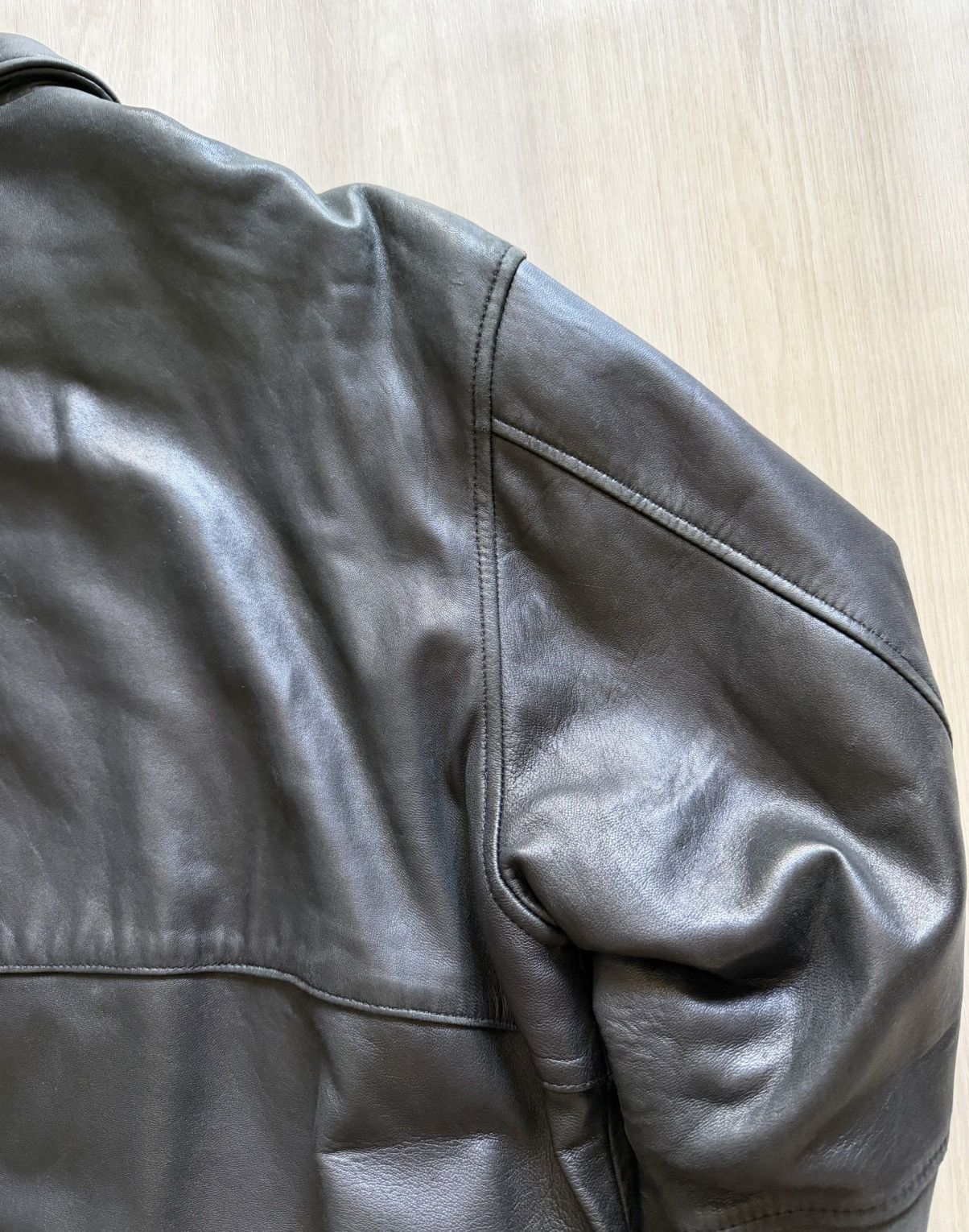 Kenneth Cole Vintage Kenneth Cole Reaction Classic Leather Bomber Sz M Size US M / EU 48-50 / 2 - 12 Thumbnail