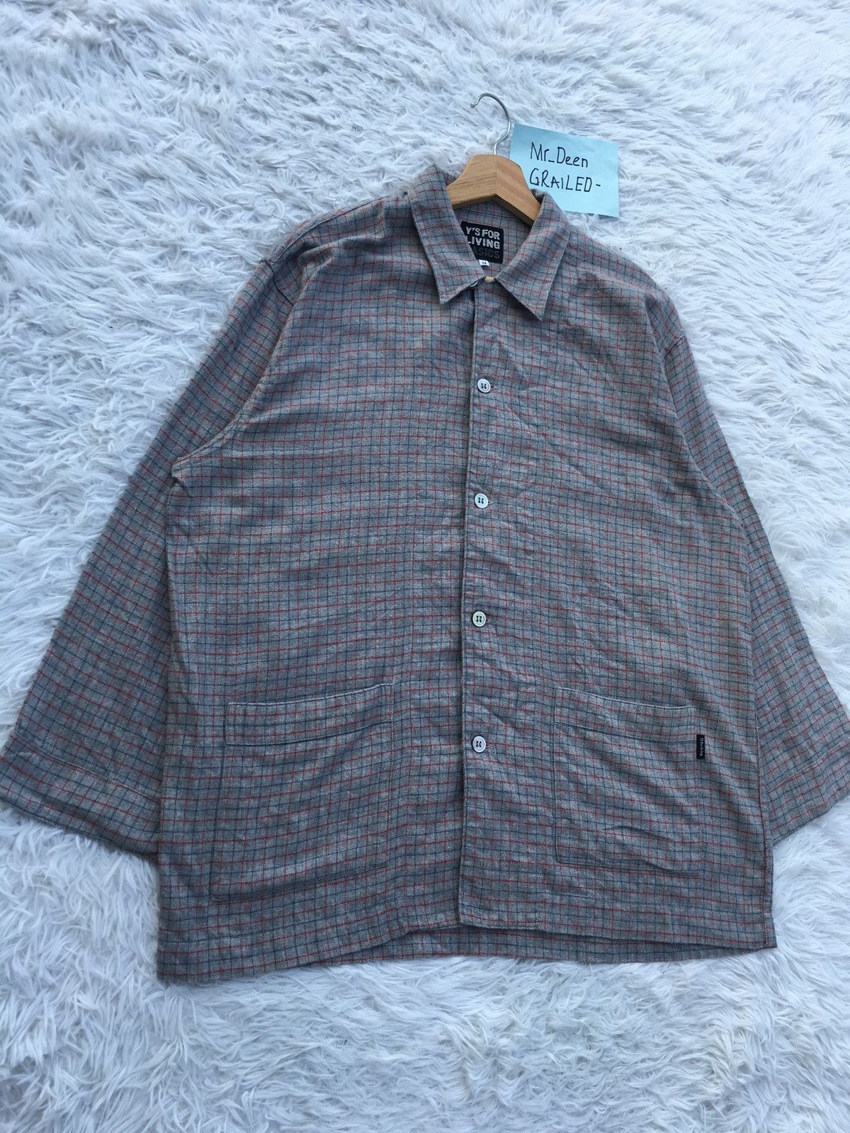 Yohji Yamamoto Rare Vintage Y’s For Living Yohji Yamamoto Flannel Shirt Size US L / EU 52-54 / 3 - 3 Thumbnail
