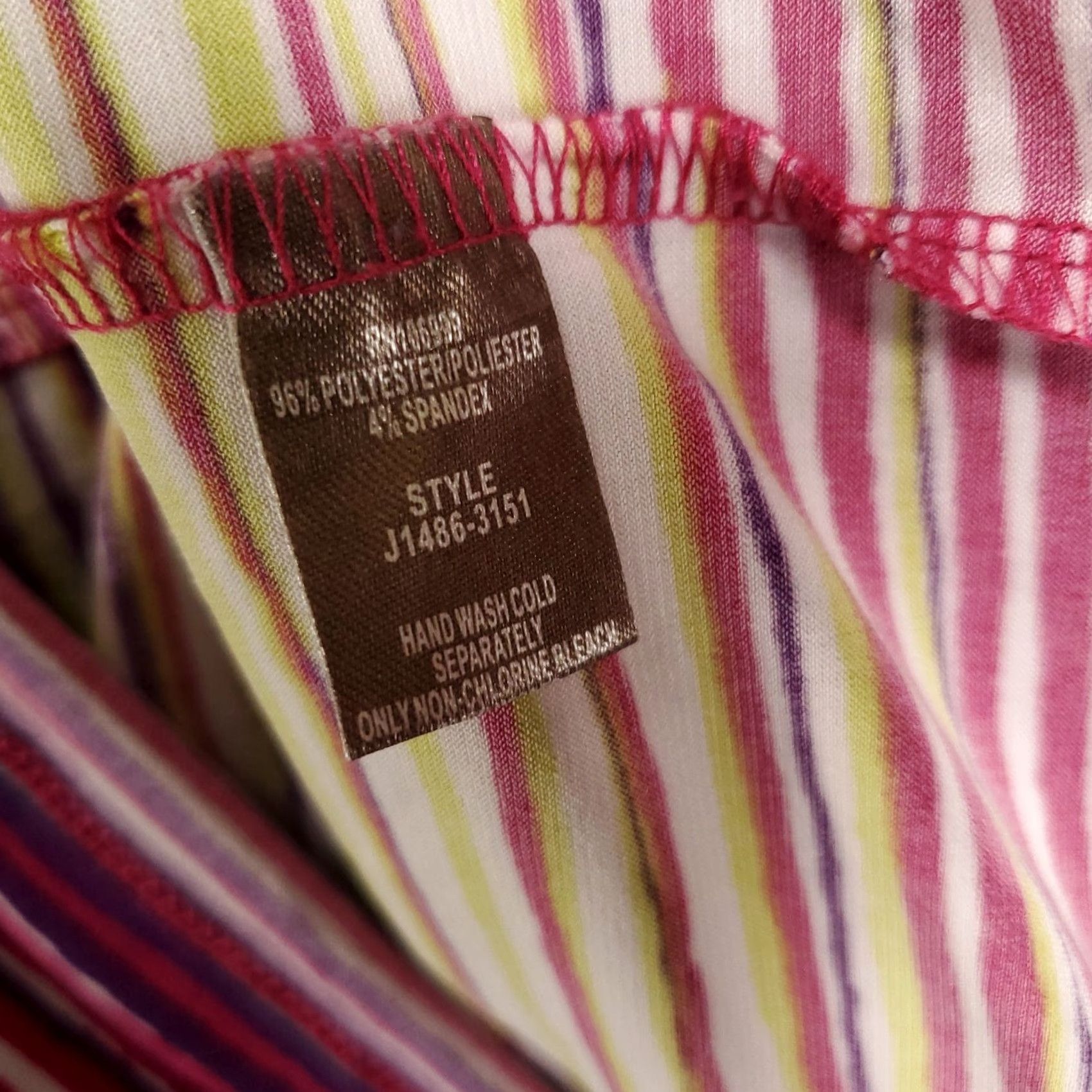 Rainbow Womens Dress Striped Belted Midi Stretchy Pockets Multicolored Rainbow Size 12 Fynn And Rose Shirt? Size XL / US 12-14 / IT 48-50 - 6 Thumbnail