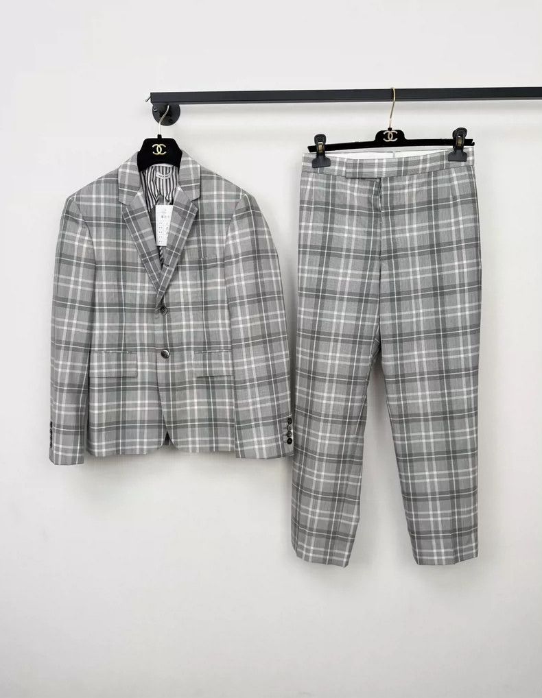 Thom Browne Thom Browne size0 A woolen plaid jacket Size 34S - 1 Thumbnail