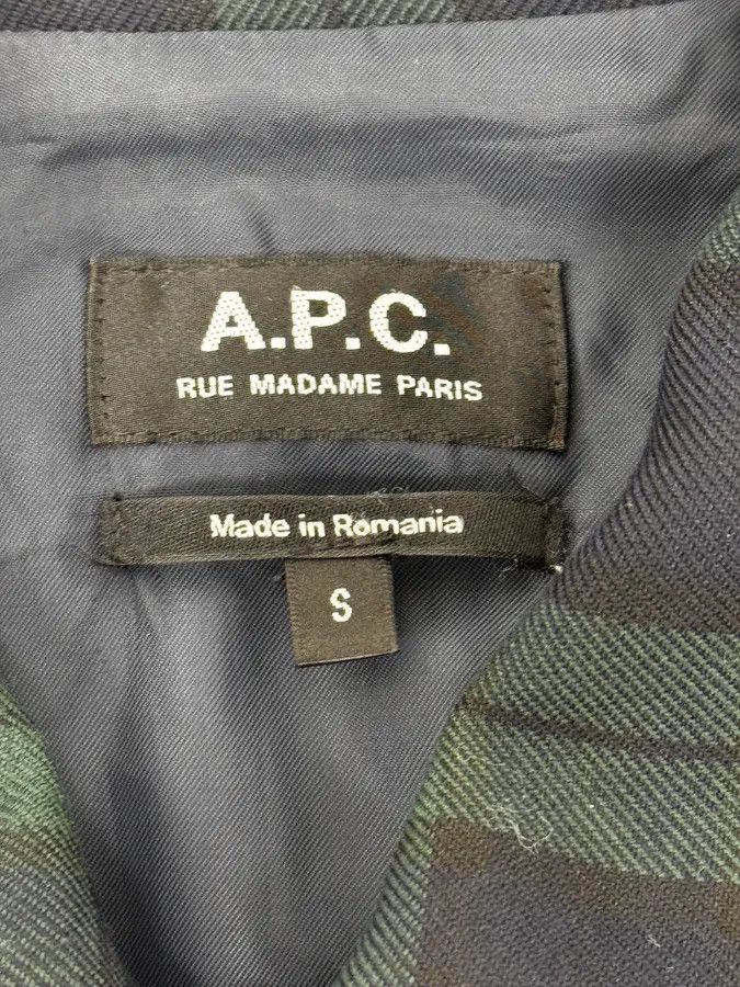 A.P.C. A.P.C College Tartan Navy & Green Jacket Size US S / EU 44-46 / 1 - 10 Thumbnail