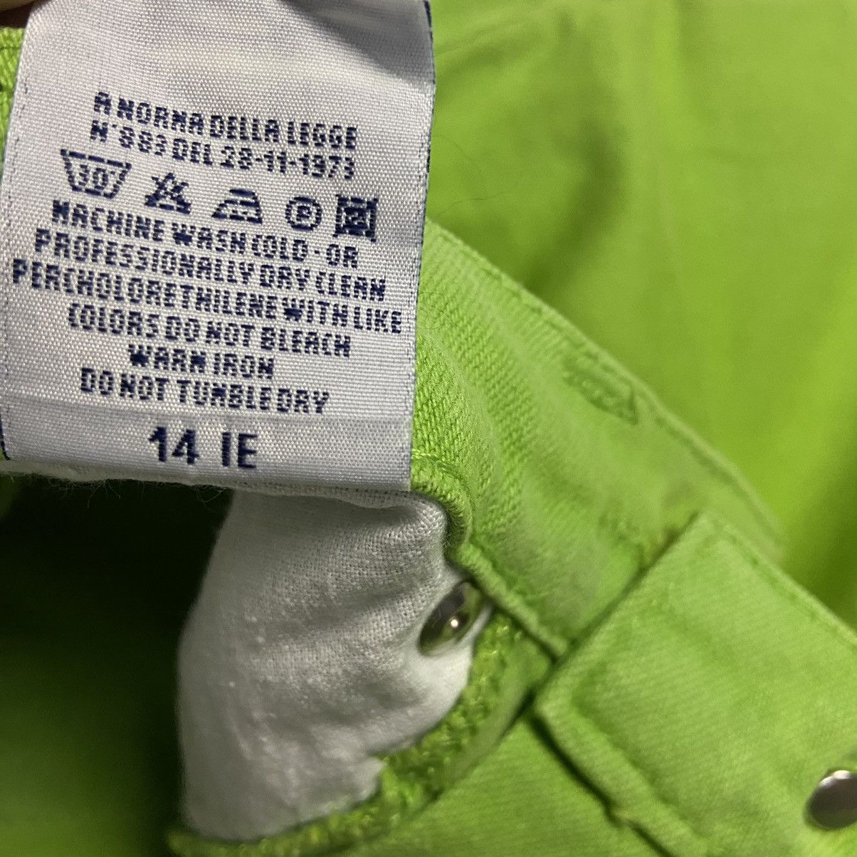 Versace Jeans Couture 2000s RARE Versace Jeans Couture Neon Green Luxury Pants Size 26" / US 2 / IT 38 - 6 Thumbnail