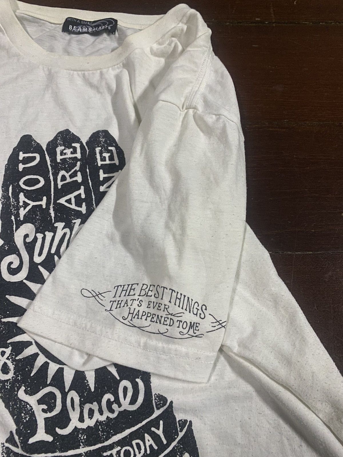 Beams Plus × Japanese Brand Rare Beams heart sunny place peaceful japanes brand Tee Size US M / EU 48-50 / 2 - 7 Thumbnail