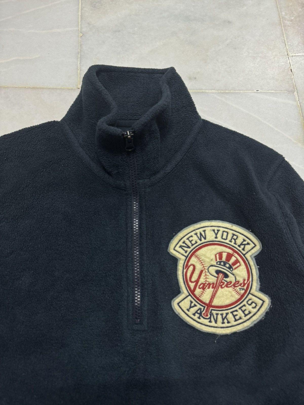 New York Yankees 💥90s STYLE💥VINTAGE 2007s MLB X UNIQLO HALFZIPPER SWEATER Size US L / EU 52-54 / 3 - 4 Thumbnail