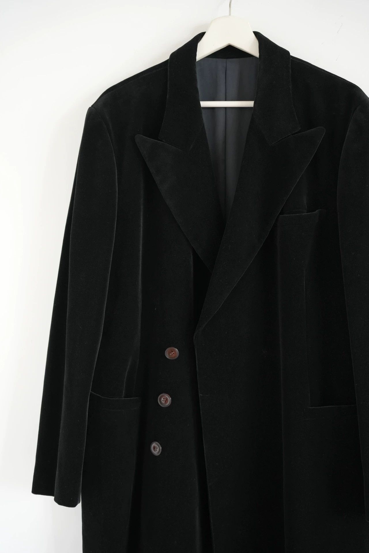 Jean Paul Gaultier JPG Asymmetrical Hidden Button Velvet Coat Sz 48 Size US M / EU 48-50 / 2 - 5 Thumbnail