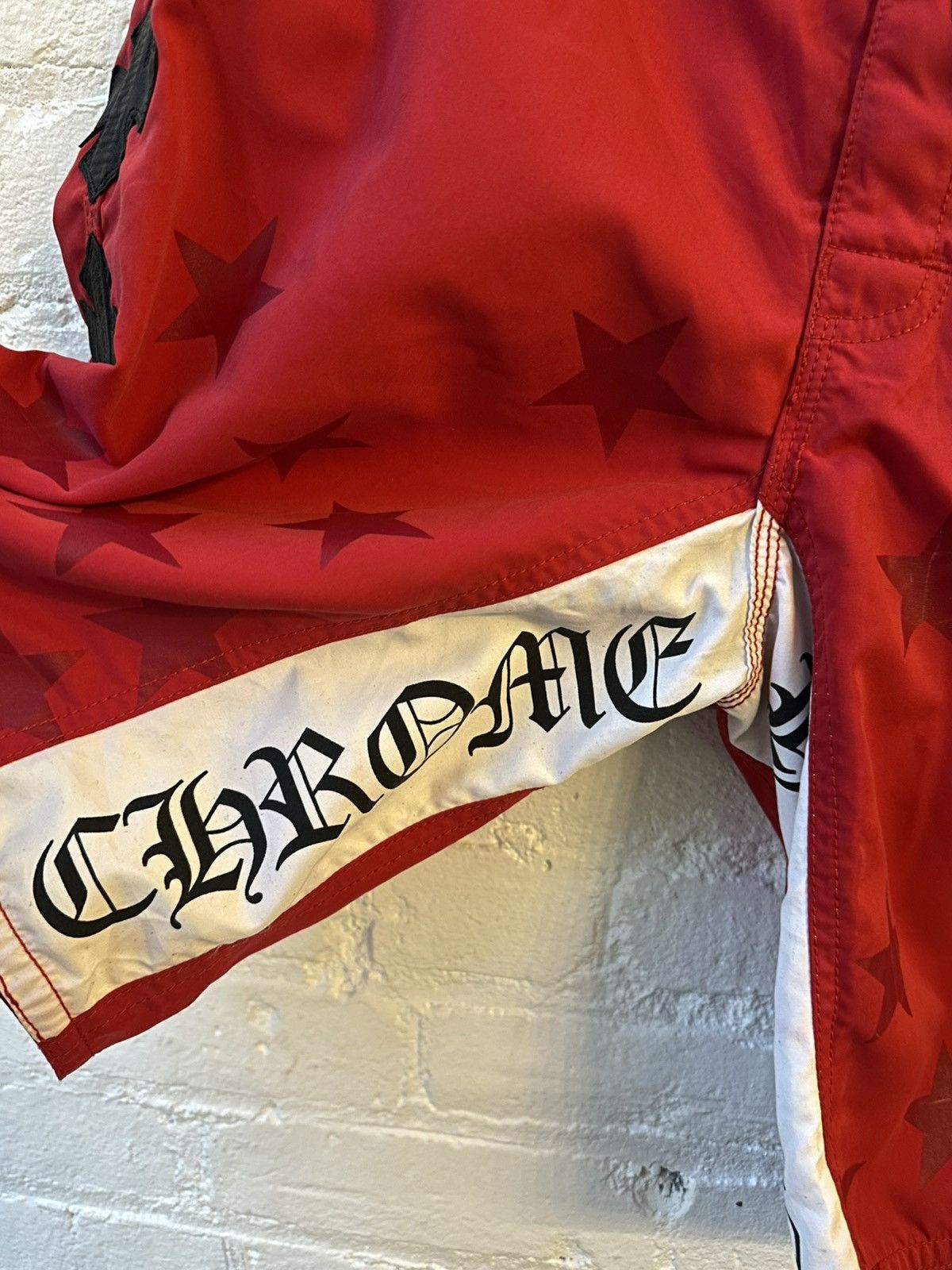 Chrome Hearts CHROME HEARTS RED PATCH BOXING SHORTS Size US 31 - 7 Thumbnail