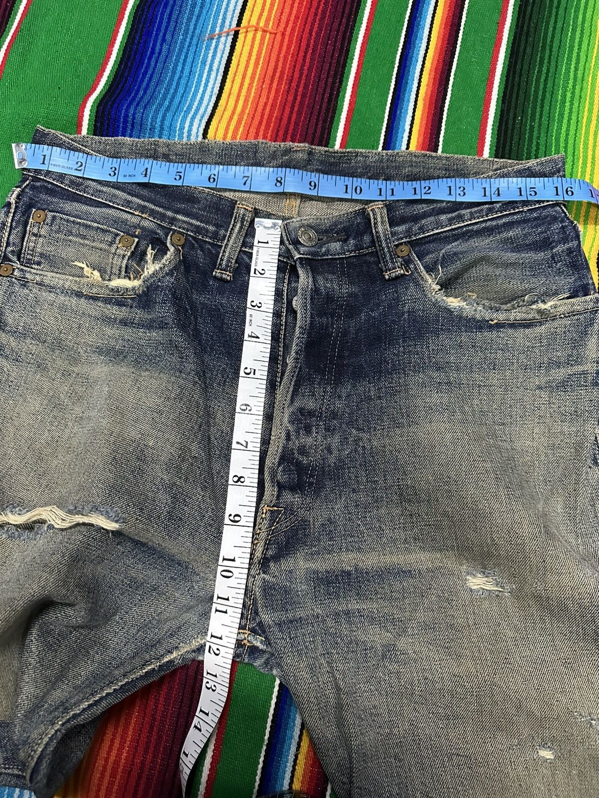 Denime Distress Vintage Denim Selvedge . Size US 32 / EU 48 - 11 Thumbnail