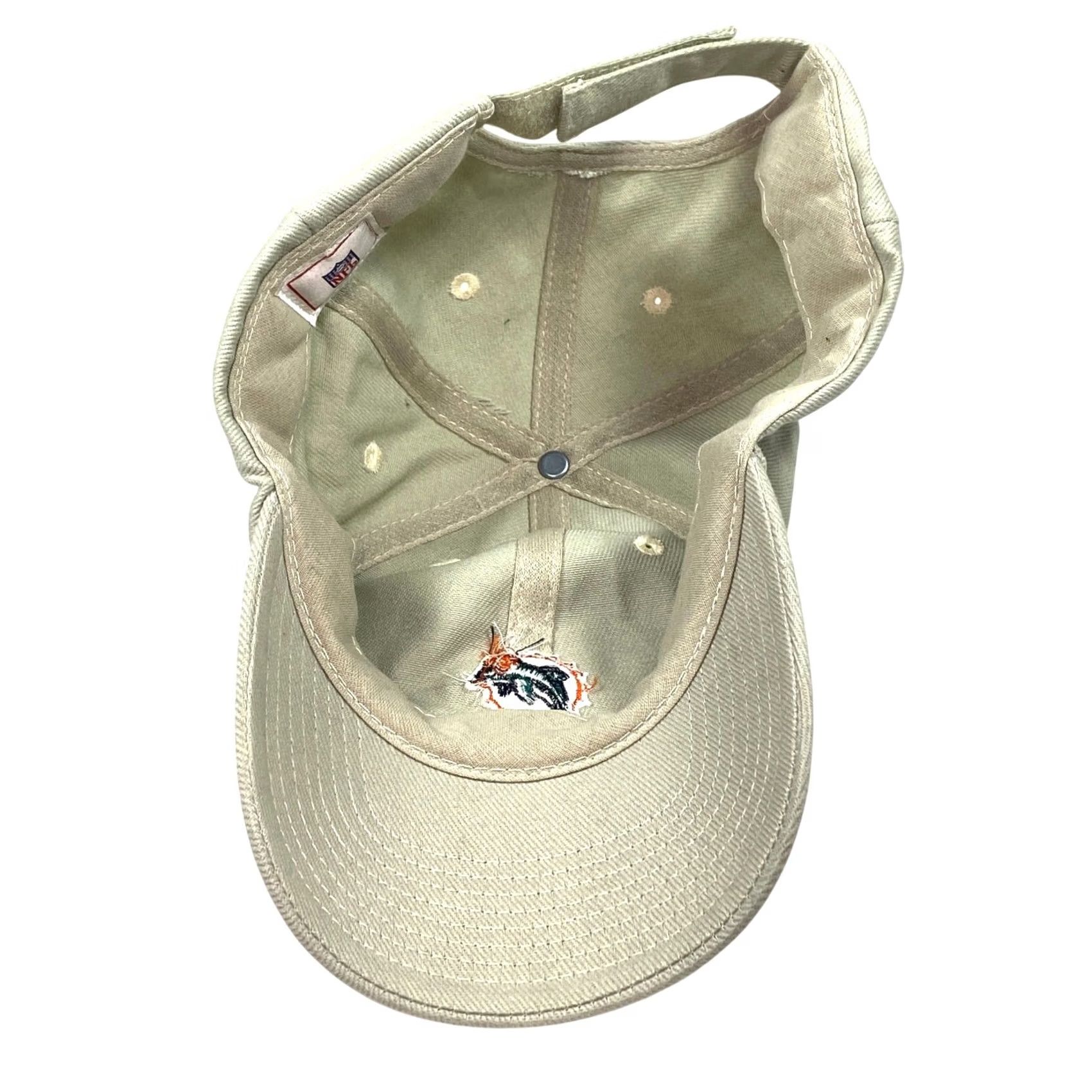 NFL VINTAGE Miami Dolphins NFL Hat Adjustable OSFA Old School Logo Casual Neutral Classic Mens One Size Beige Cap Size ONE SIZE - 7 Thumbnail