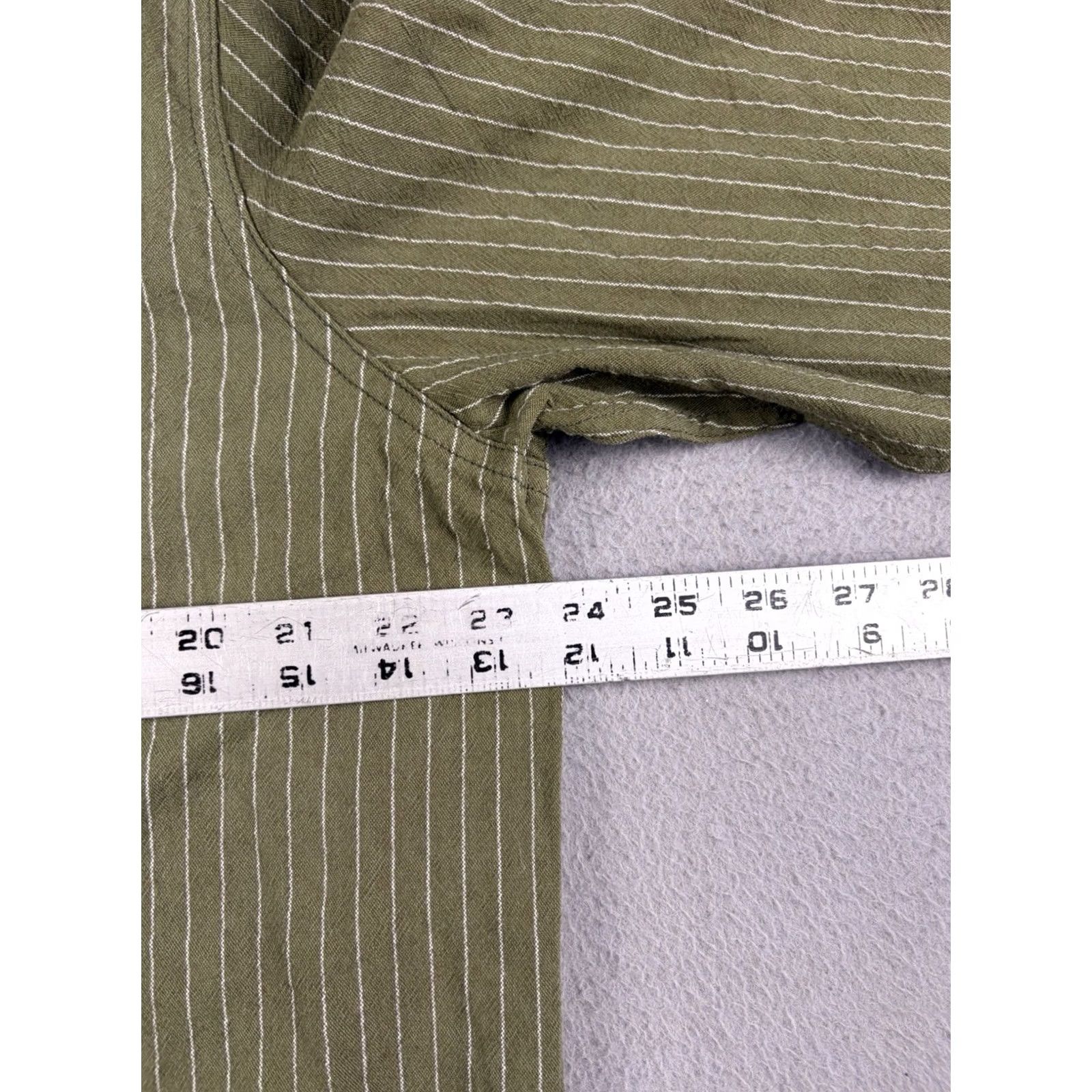 Vintage VINTAGE J. Peterman Shirt Men L Green Button-Up Cotton Linen Long Sleeve Button-Front Collared Solid Preppy Classic Mens Size US L / EU 52-54 / 3 - 6 Thumbnail
