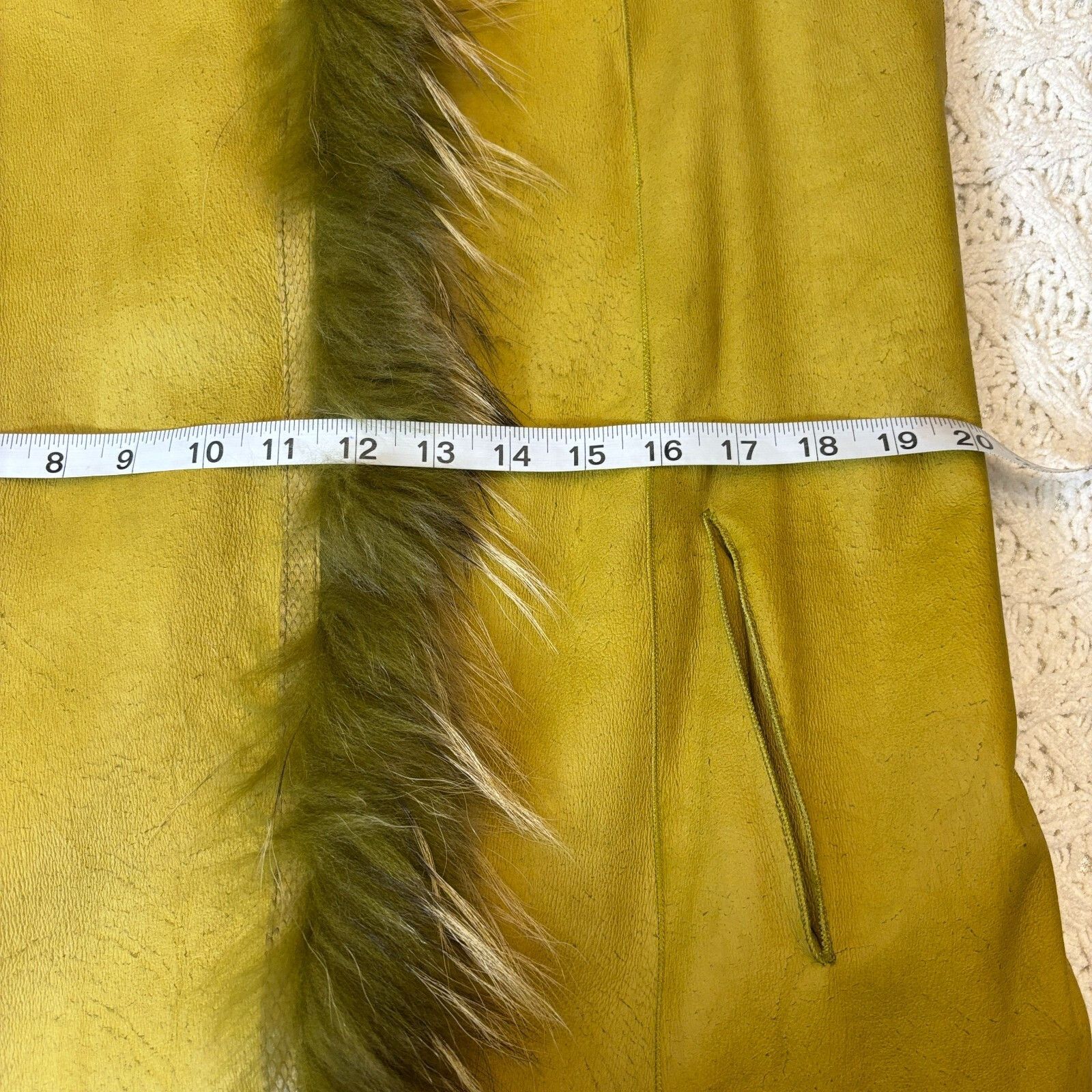 Other Rizal Reversible Fur Coat Olive Green 100% Rabbit Fox Fur & Size M / US 6-8 / IT 42-44 - 3 Thumbnail