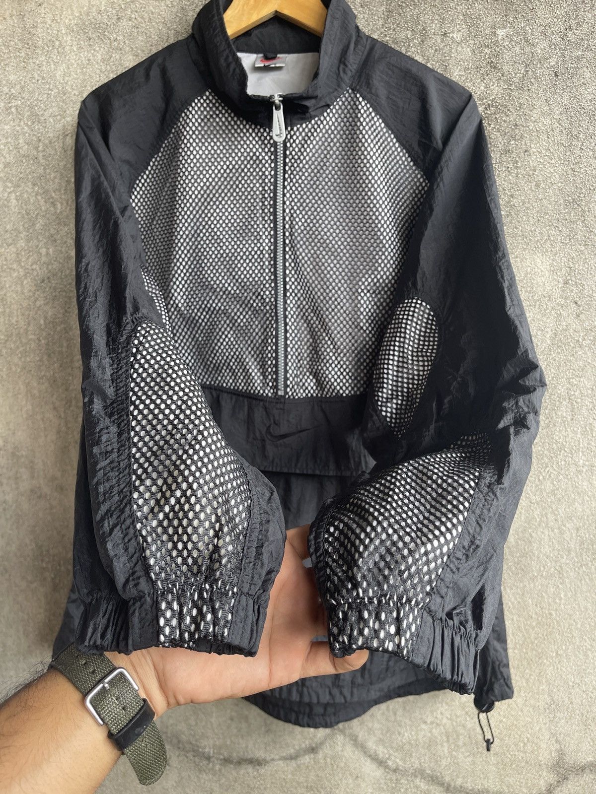 Nike Vintage❗️Nike❗️90s Center Logo Anorak Half Zip Light Jacket Size US L / EU 52-54 / 3 - 10 Thumbnail