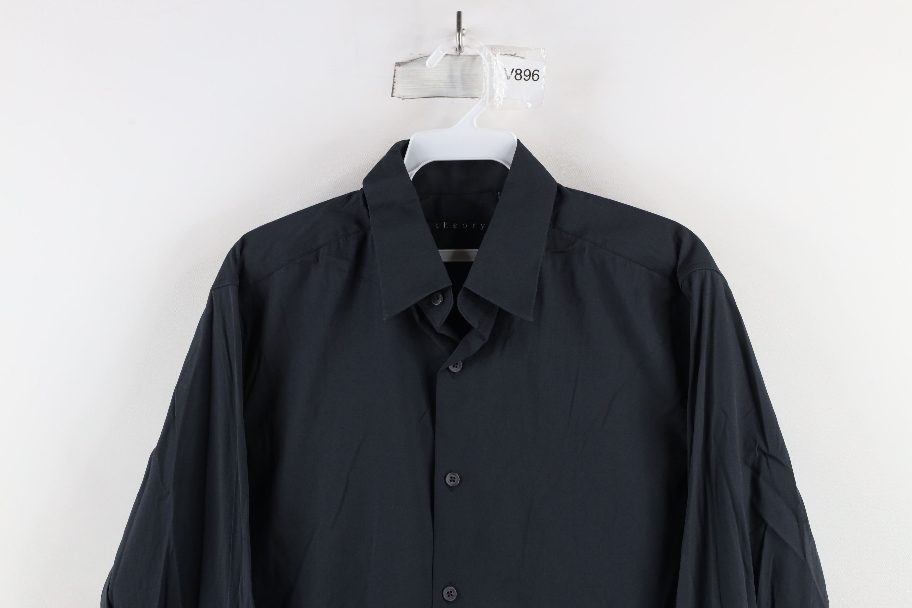 Theory × Vintage Theory Sylvain Wealth Long Sleeve Collared Button Shirt Gray Size US S / EU 44-46 / 1 - 2 Thumbnail