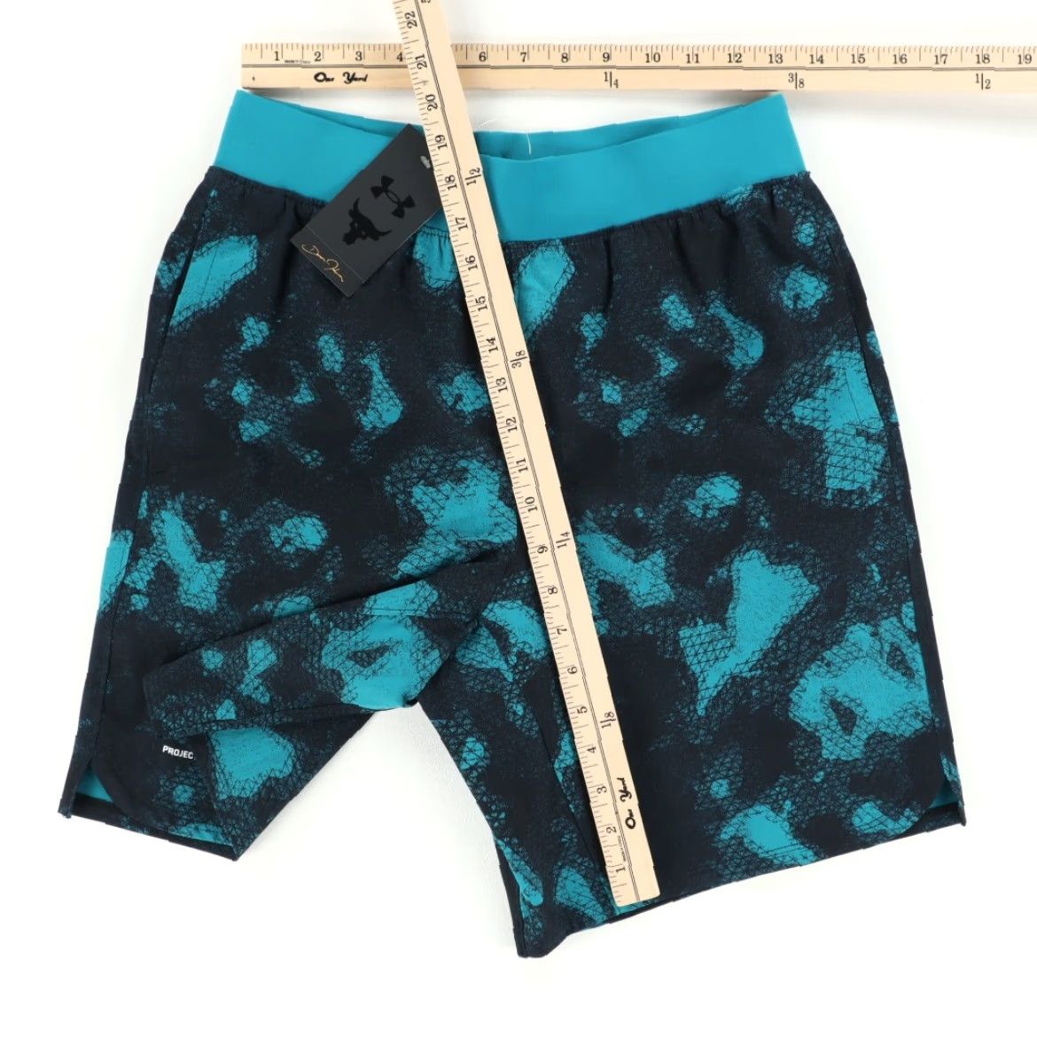 Under Armour Under Armour Project Rock Woven Athletic Shorts Teal Tie-Dye Mens M Size US 31 - 3 Thumbnail