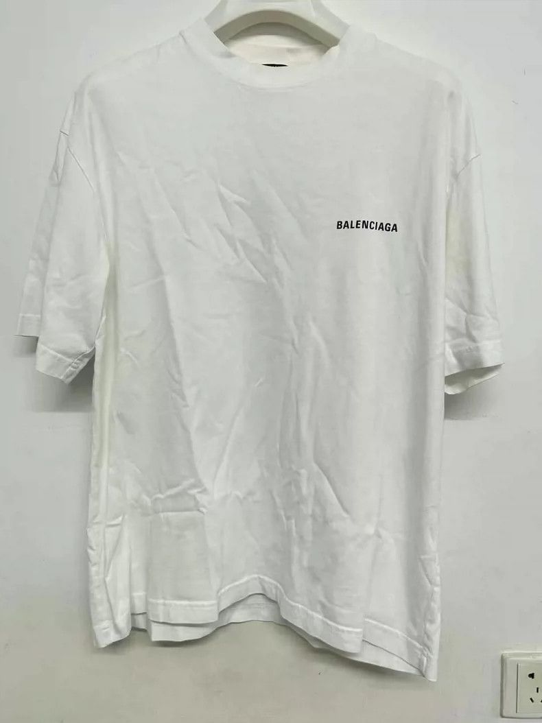 Balenciaga Balenciaga Front and Back Embroidered Logo Short Sleeve Of Size US S / EU 44-46 / 1 - 1 Thumbnail
