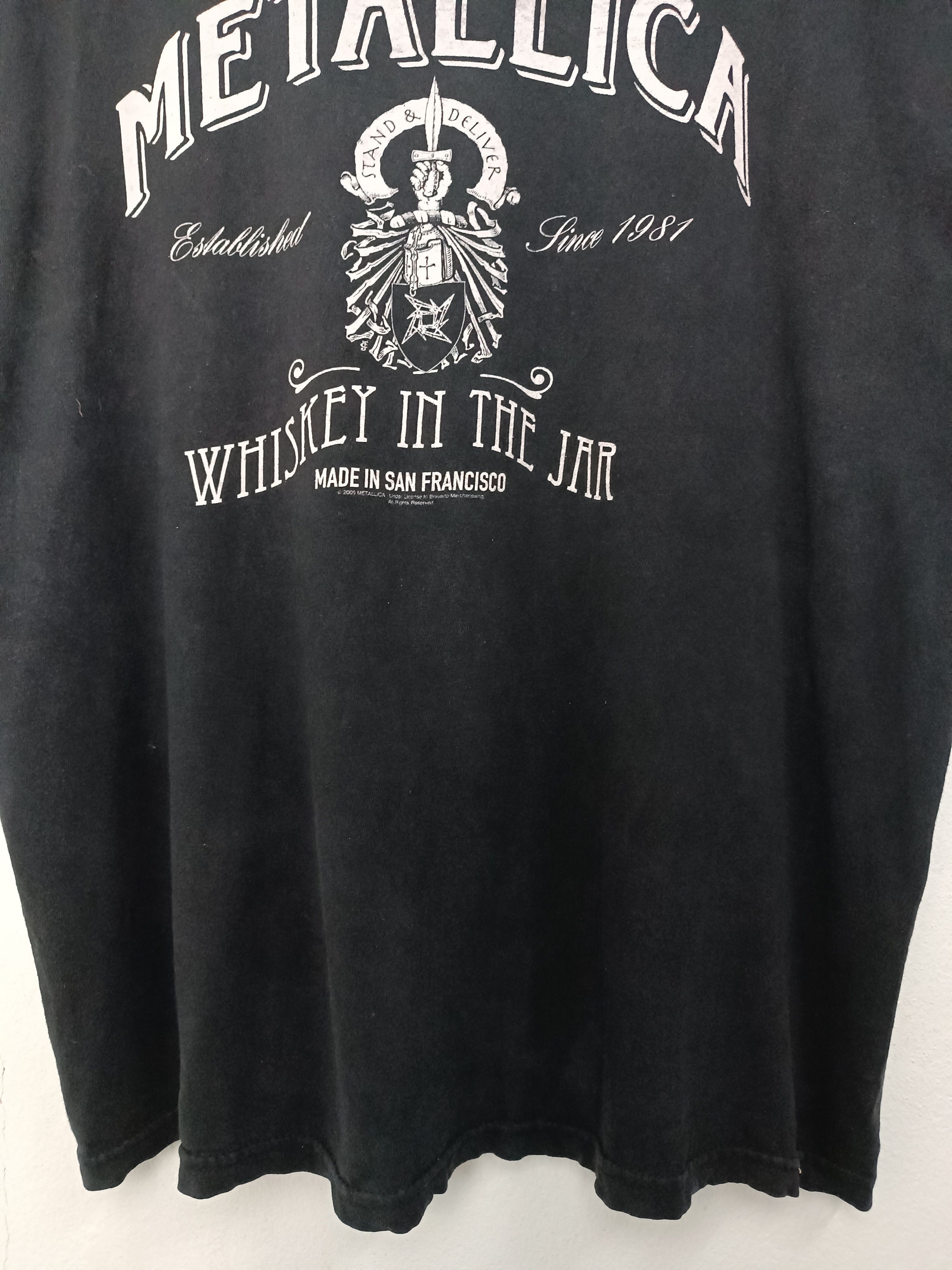 Band Tees THRASH FADED VINTAGE METALLICA WHISKEY IN THE JAR megadeth Size US XL / EU 56 / 4 - 7 Thumbnail