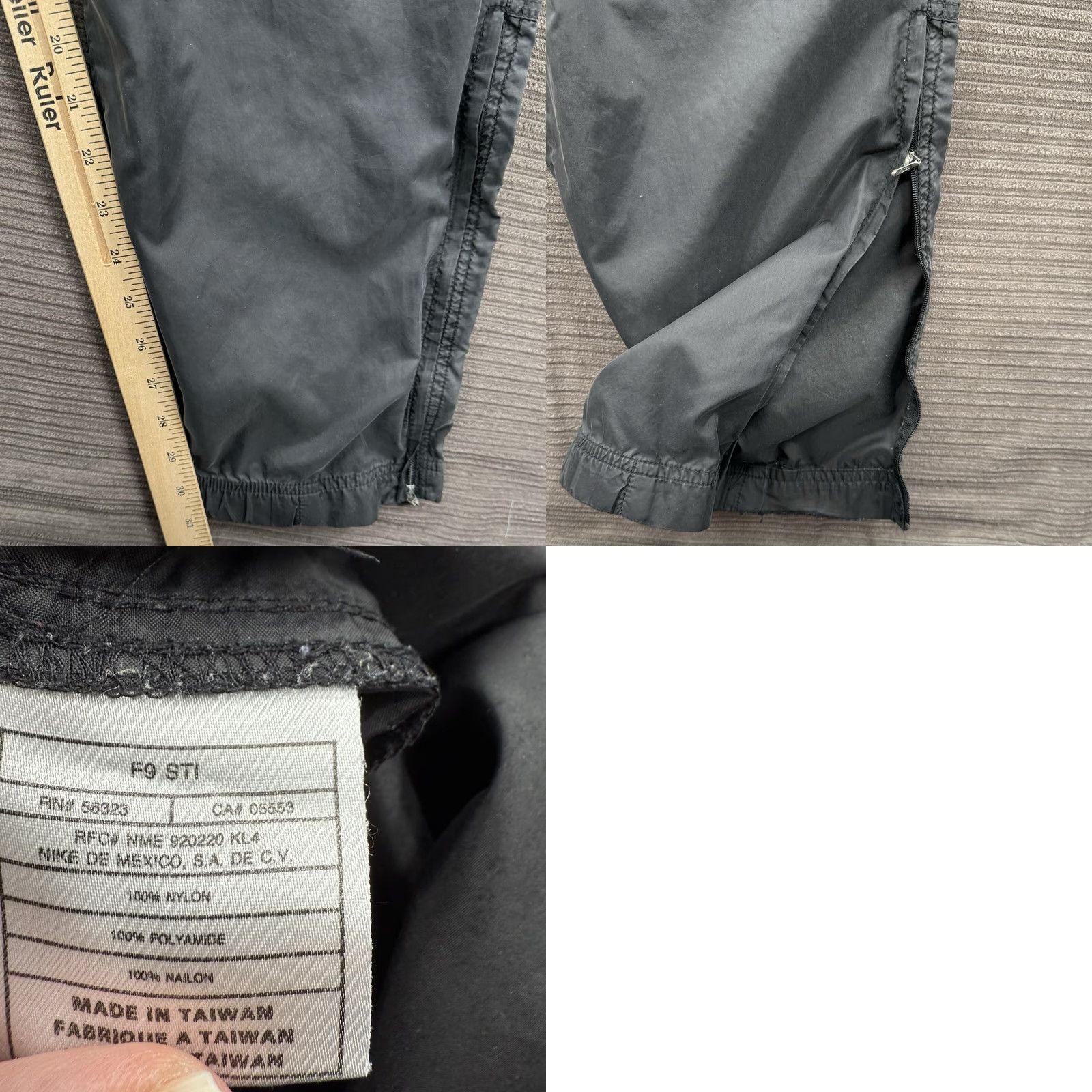 Nike Vintage Nike Track Pants Men M Black Nylon 90s Y2K Streetwear Pants Mens Track Pants 90s Nike Black Nylon Athletic Pockets Elastic Waist Inseam 31 in Size US 31 - 8 Thumbnail