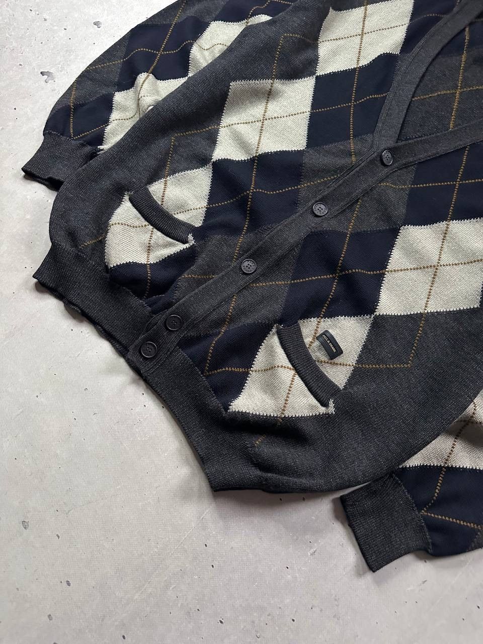 Paul & Shark Paul & Shark Yachting Argyle Wool Cardigan XXL Italy Vintage Size US XXL / EU 58 / 5 - 2 Thumbnail