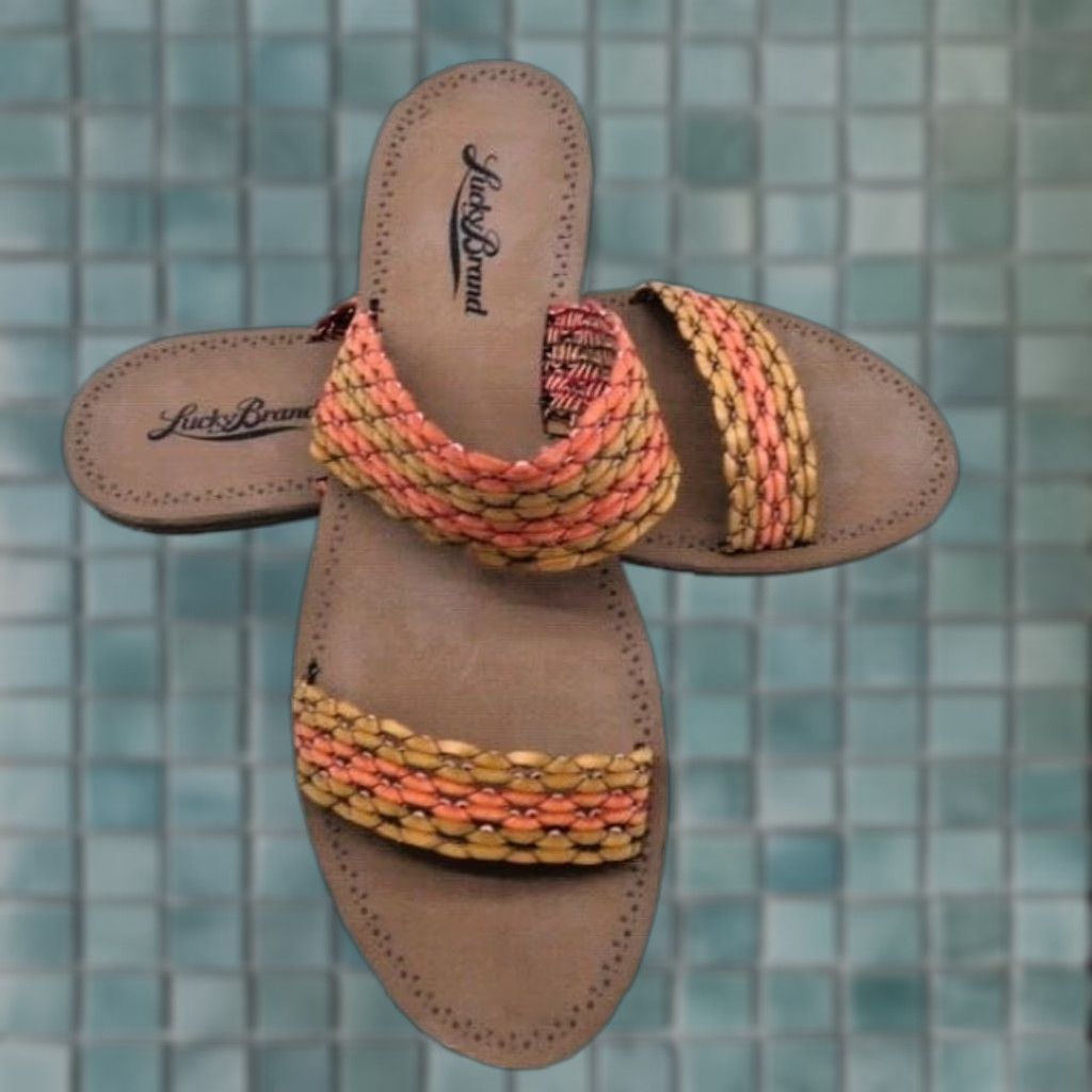 Lucky Brand Lucky Brand Lk-Alddon Slide Beechwood-Pepper/Camden Women's 7.5 M Sandal Size US 7.5 / IT 37.5 - 1 Thumbnail