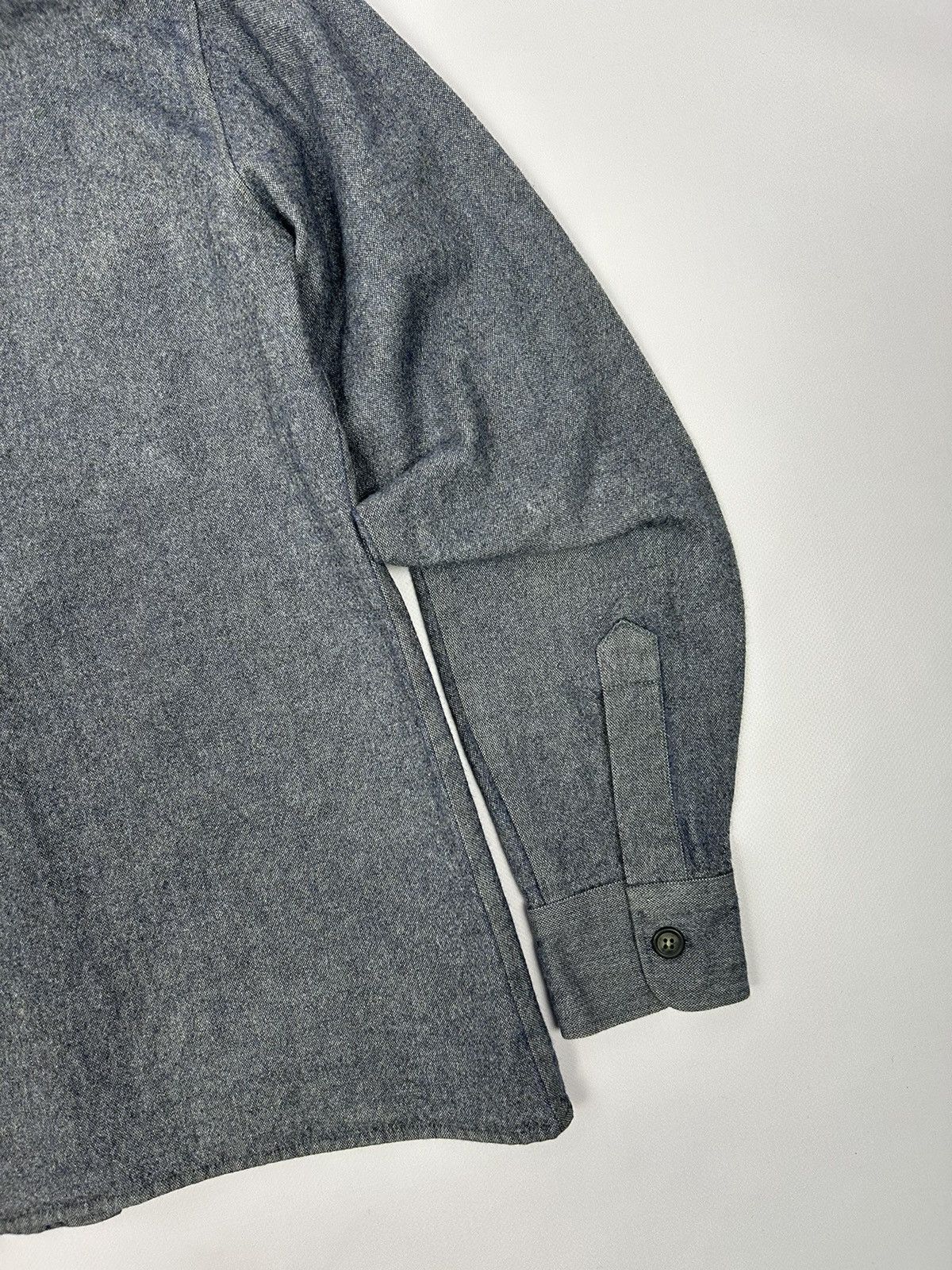 A.P.C. × Vintage A.P.C. Grey Structured Wool Cotton Shirt Size S Size US S / EU 44-46 / 1 - 9 Thumbnail