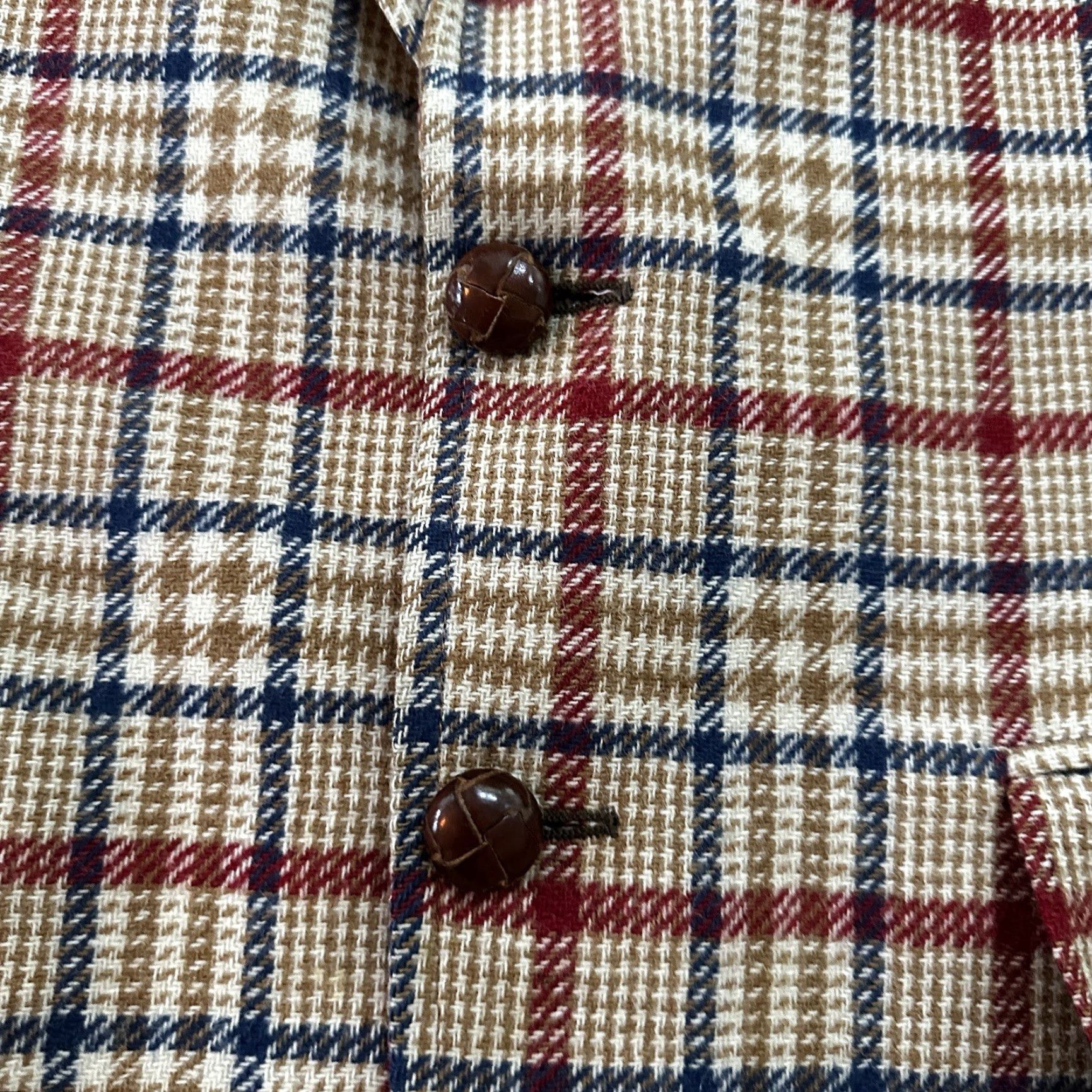 Vintage VTG Suit Jacket 40 Wool Tan Pinstripe Rockabilly 1970s 1960s Vintage Sportcoat Men’s Womens? Size 40R - 6 Thumbnail