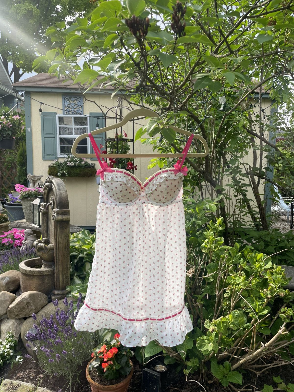 Victoria's Secret Vintage VS HEART PINK Sleep Dress Size XS / US 0-2 / IT 36-38 - 3 Thumbnail