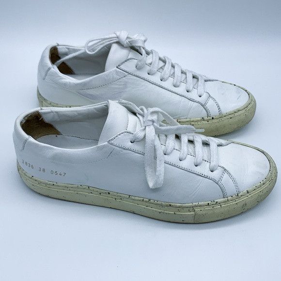 Common Projects Common Projects Women's White and Cream Sneakers Size US 7 / IT 37 - 3 Thumbnail