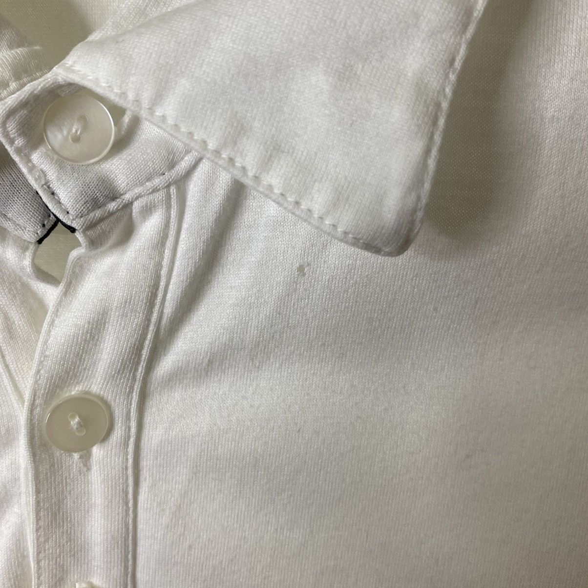 Yohji Yamamoto AAR by Yohji Yamamoto White Polo T Shirt Size S / US 4 / IT 40 - 2 Thumbnail
