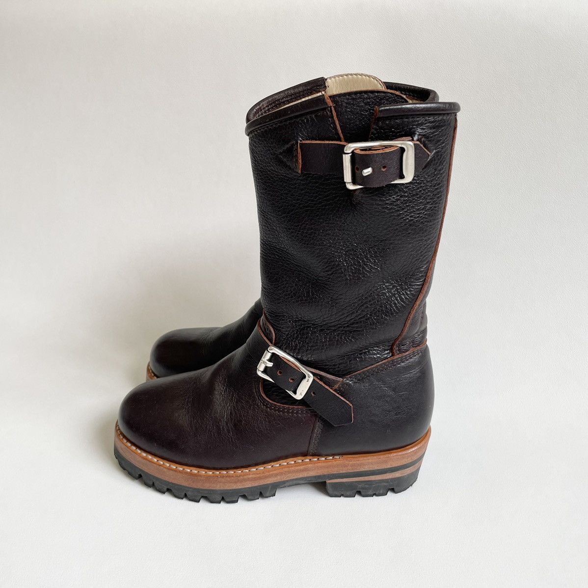 DENIM TEARS × Our Legacy ‘Corrall’ Oxblood Leather Engineer Boots Size US 9 / IT 39 - 20 Thumbnail