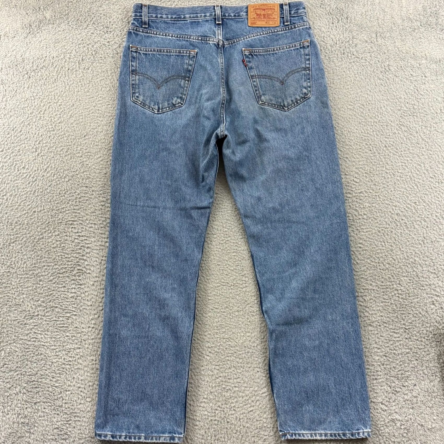 Levi's VINTAGE Levis 505 Jeans 36x30 Blue Denim Regular Straight Western Cowboy USA Y2K Size US 36 / EU 52 - 2 Thumbnail