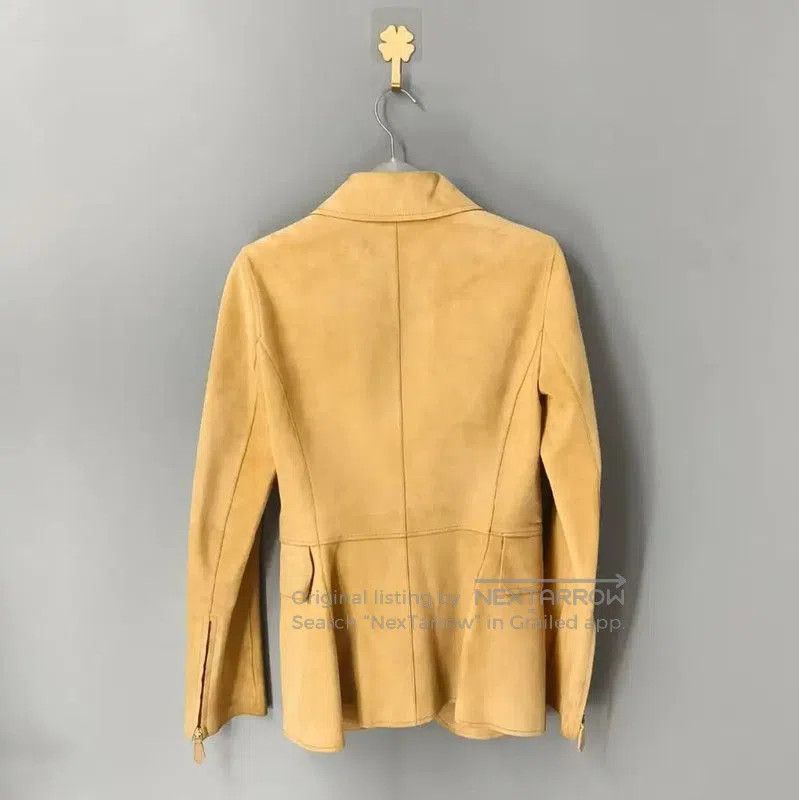 Burberry Burberry Women's Khaki Leather Overcoat. Size S / US 4 / IT 40 - 2 Thumbnail